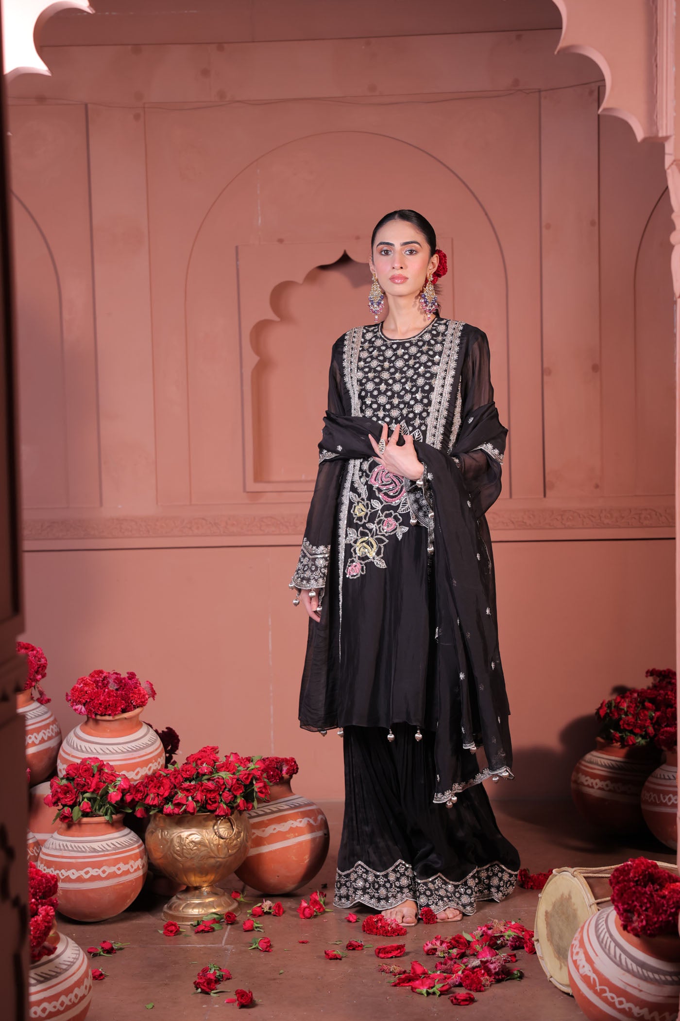 Ahira Sharara Suit Set With Dupatta