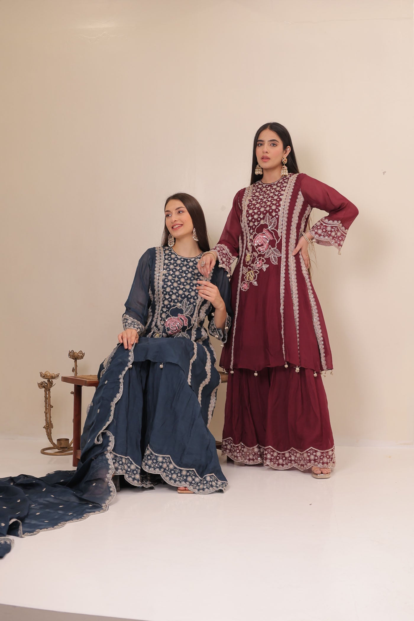 Ahira Sharara Suit Set With Dupatta
