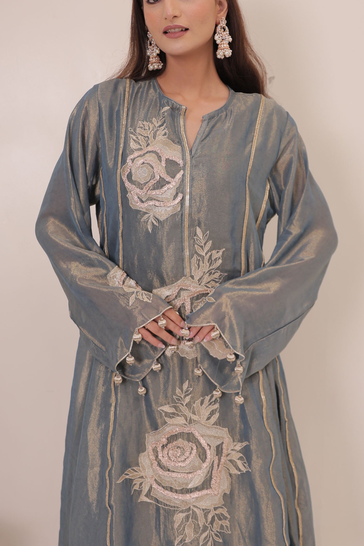 Saira Sharara Suit Set With Dupatta