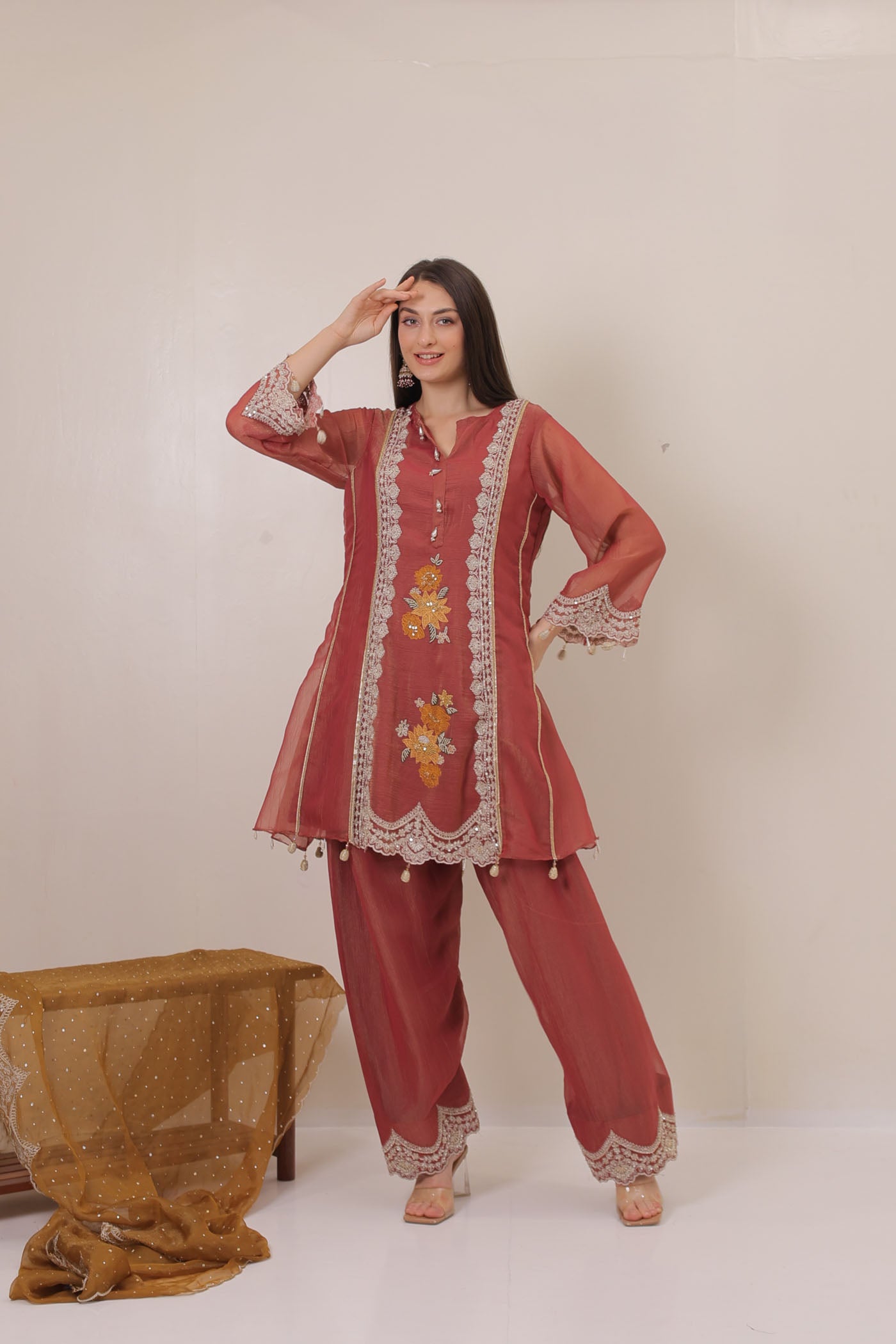 Amara Farsan Salwar Suit Set With Dupatta