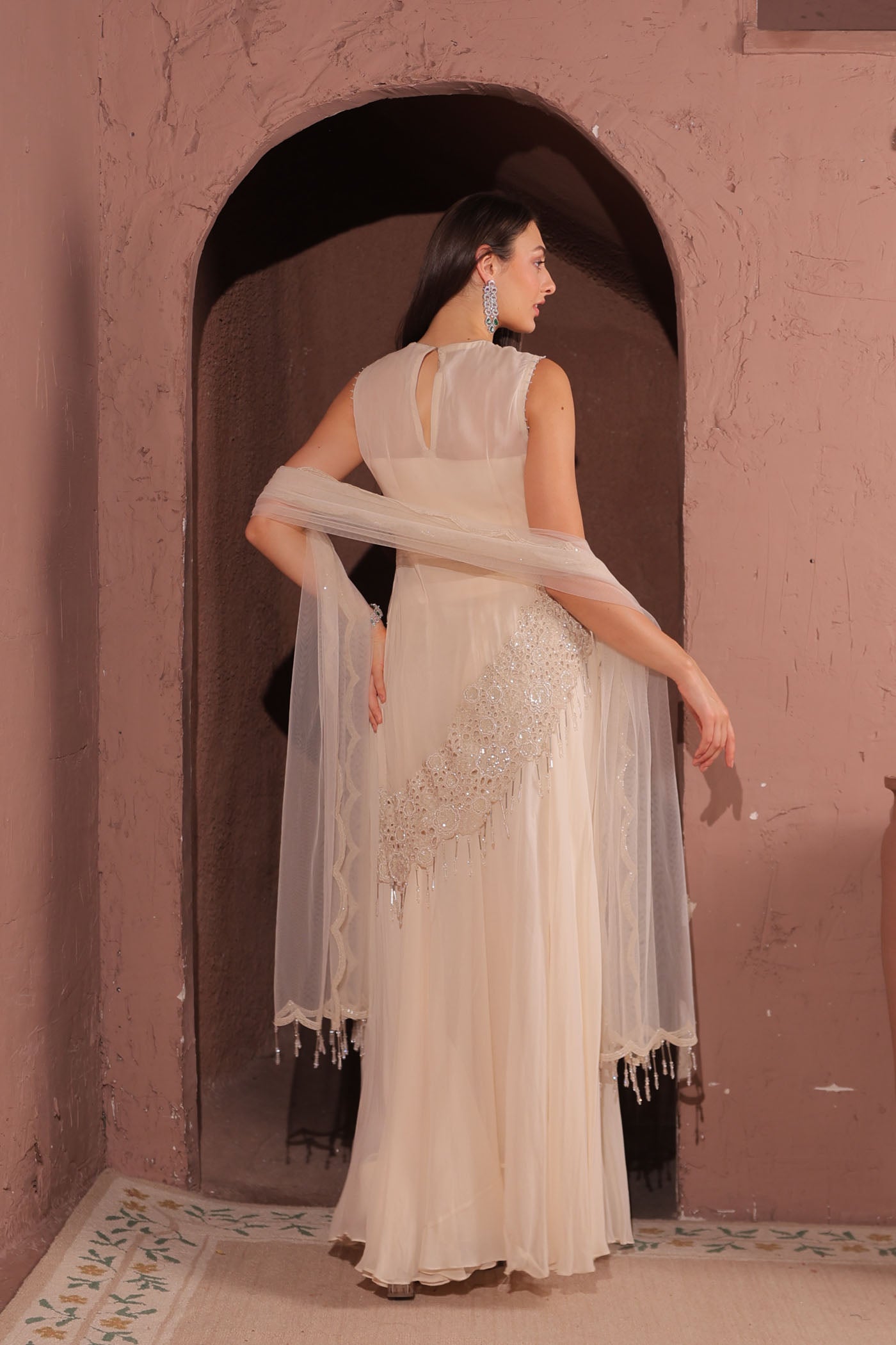 Sharnamli Mehra In Majesty asymetric top with flared pants and dupatta