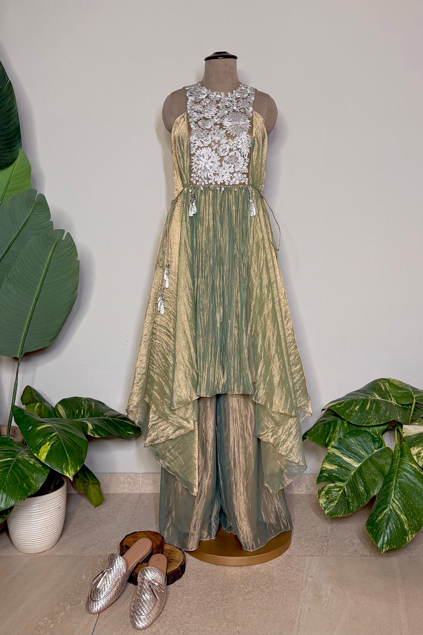 Lumina Asymmetric A-Line Top with Palazzo