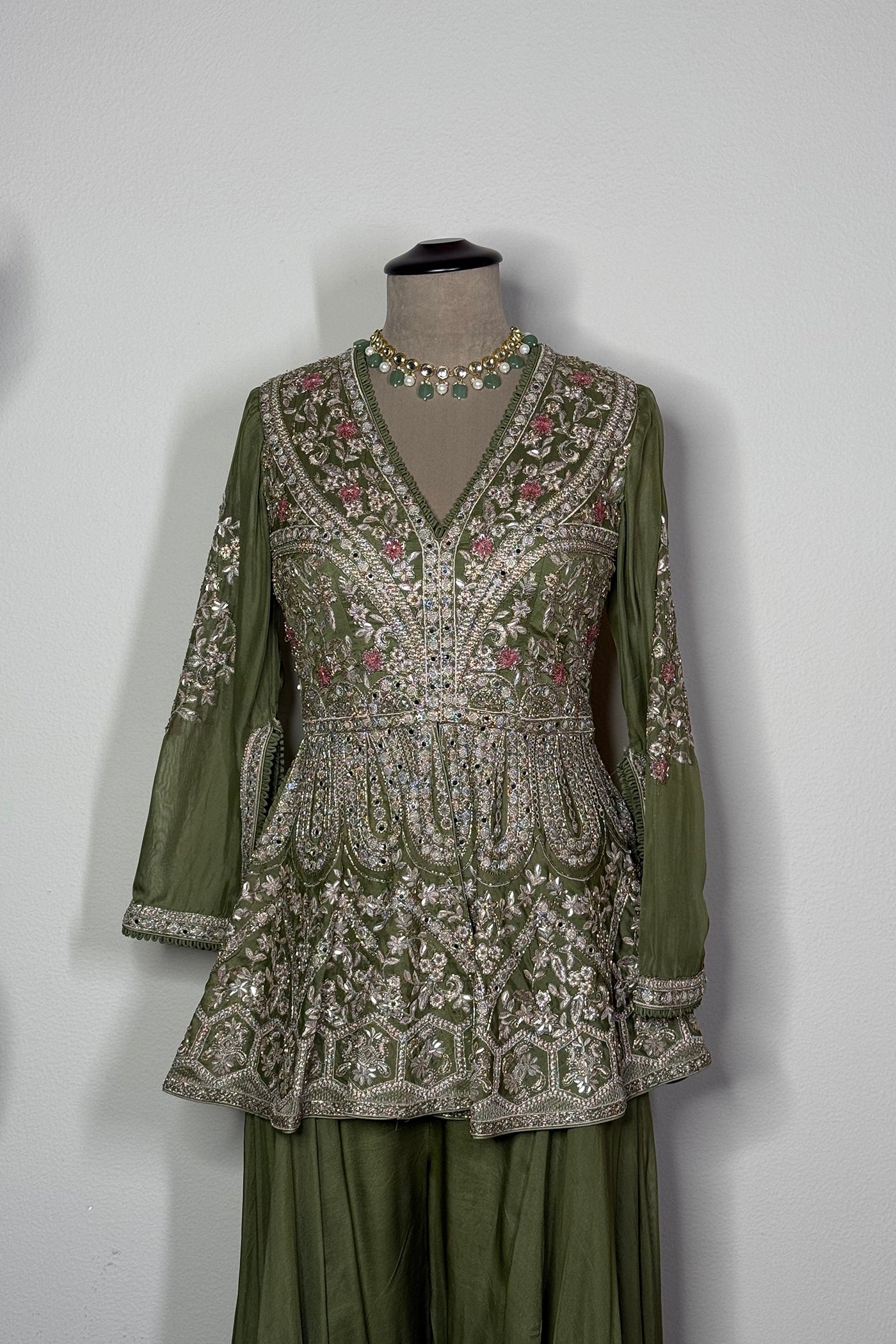 Tanirika Peplum Top with Flared Palazzo