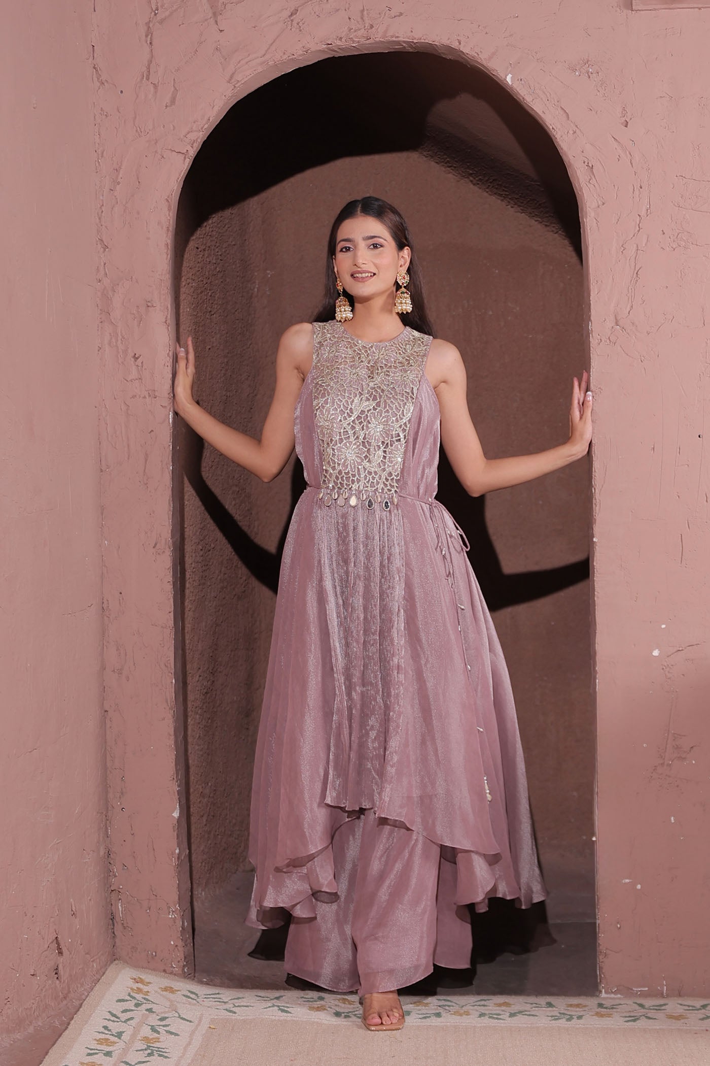 Ritika Bhandari In Aeris asymetric kurta with plazzo