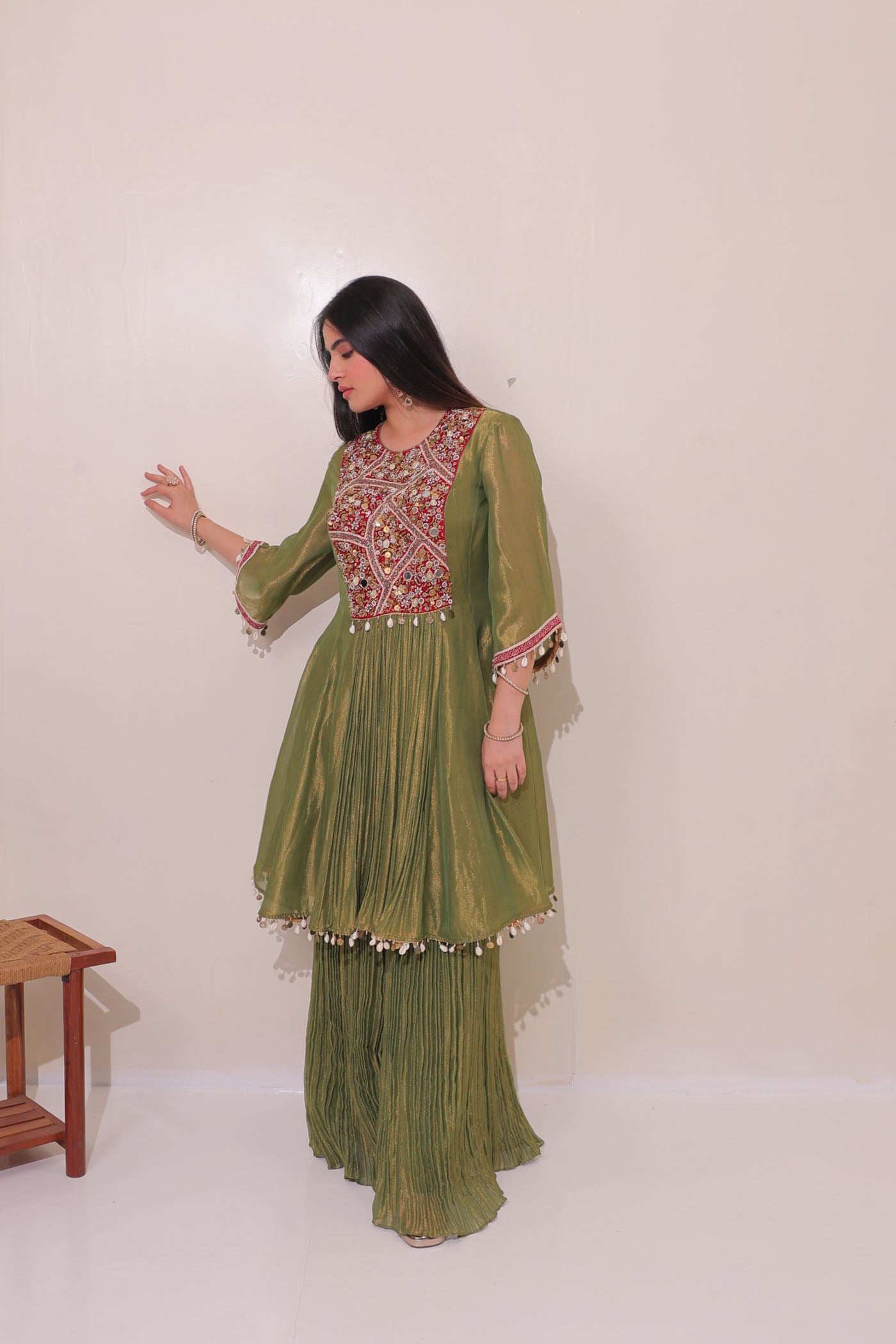 Sidra Sharara Suit Set With Dupatta