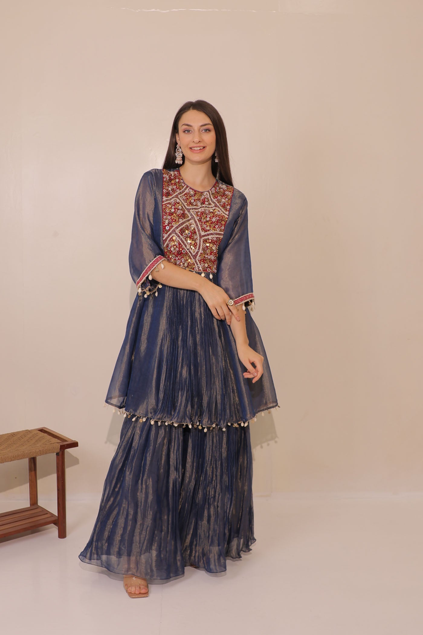 Sidra Sharara Suit Set With Dupatta