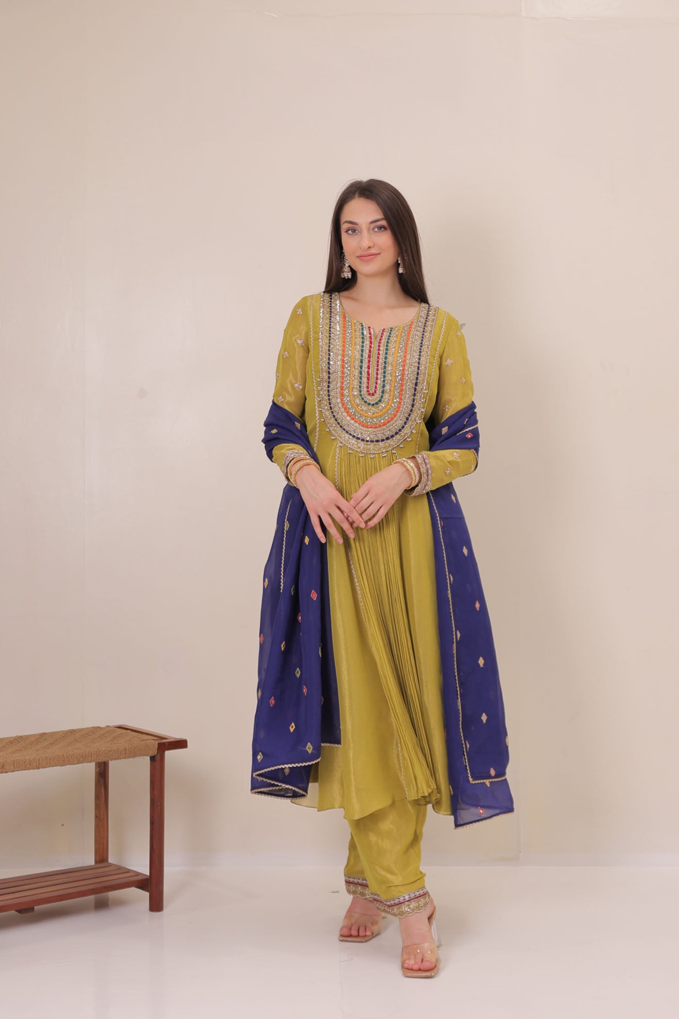 Naira Panel Flow Anarkali Set