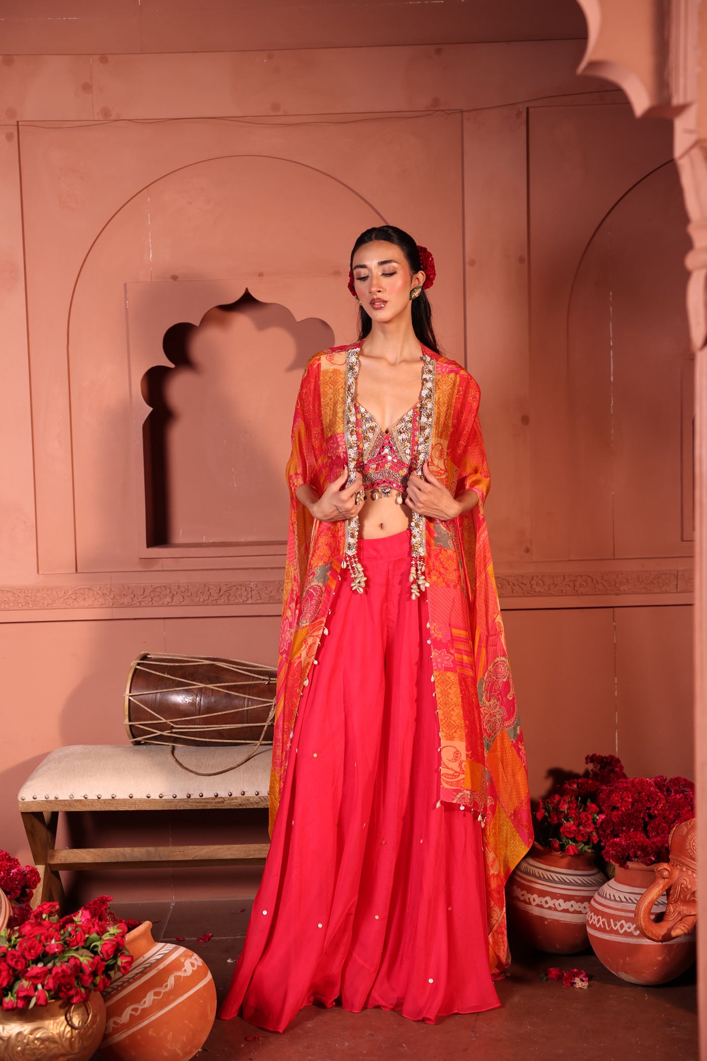 Natasha Luthra In Astra Flared Palaazo Set