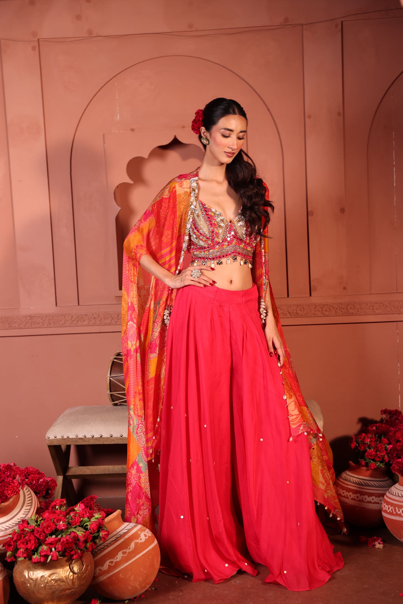 Natasha Luthra In Astra Flared Palaazo Set