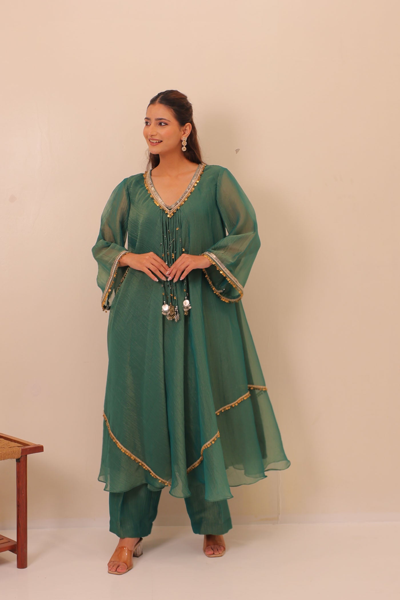 Seren A-Line Palaazo Set