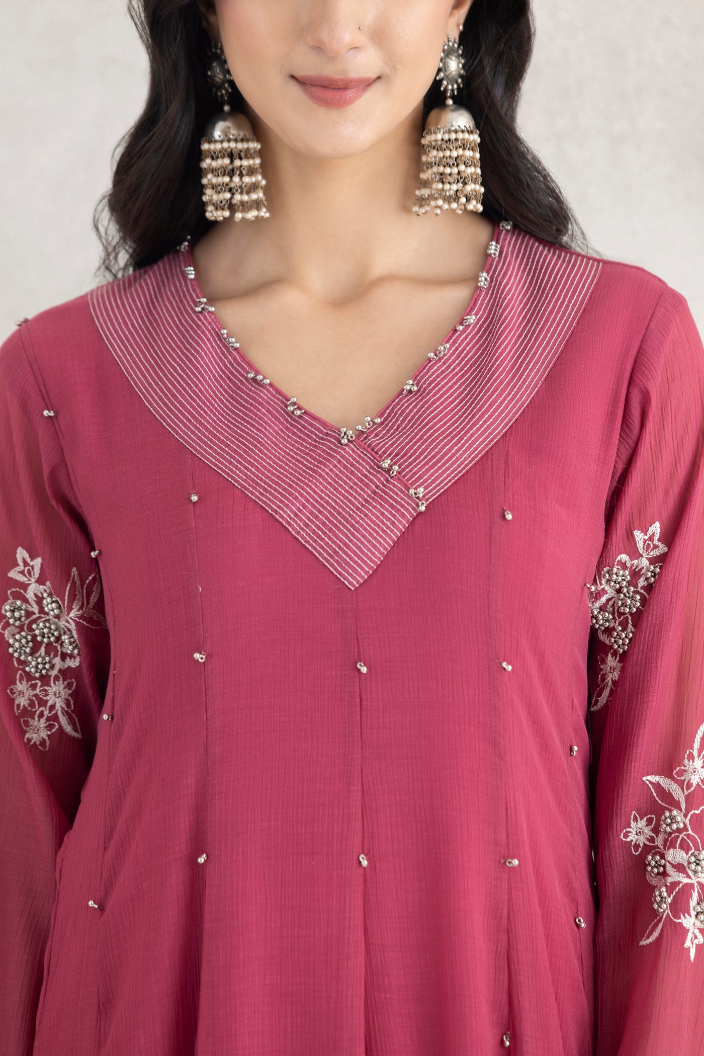 Ivory Ghungroo Anarkali