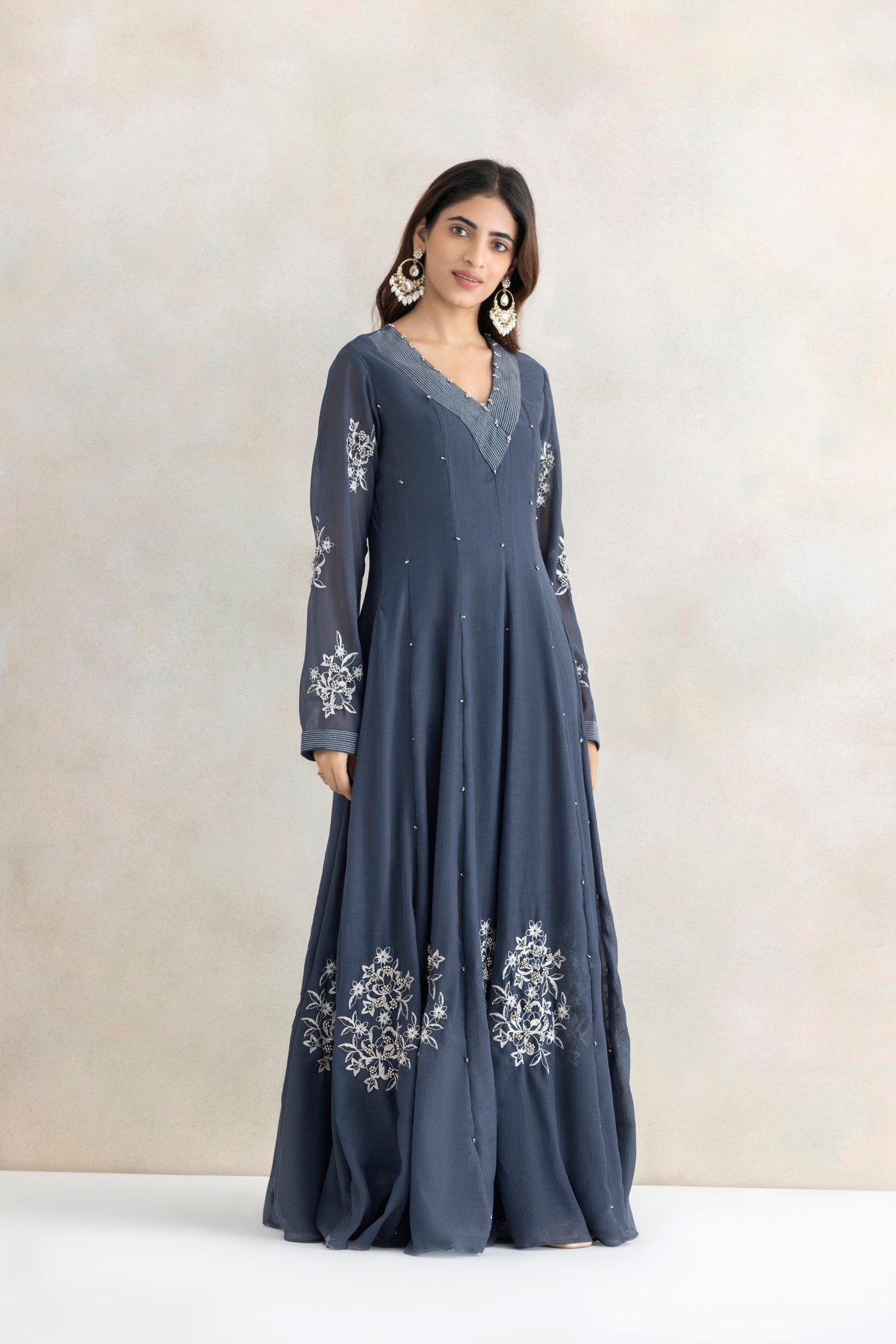 Ivory Ghungroo Anarkali