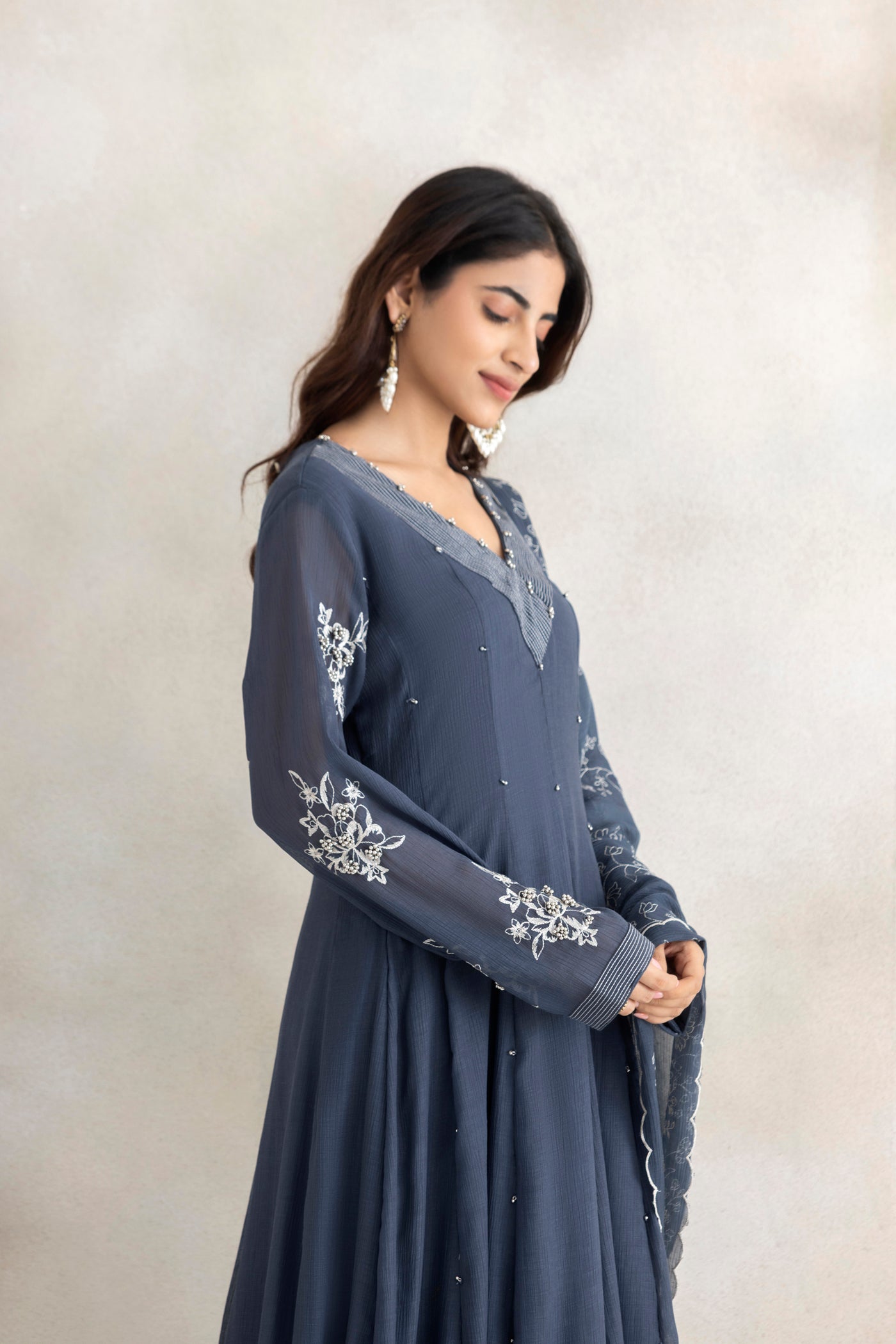 Ivory Ghungroo Anarkali