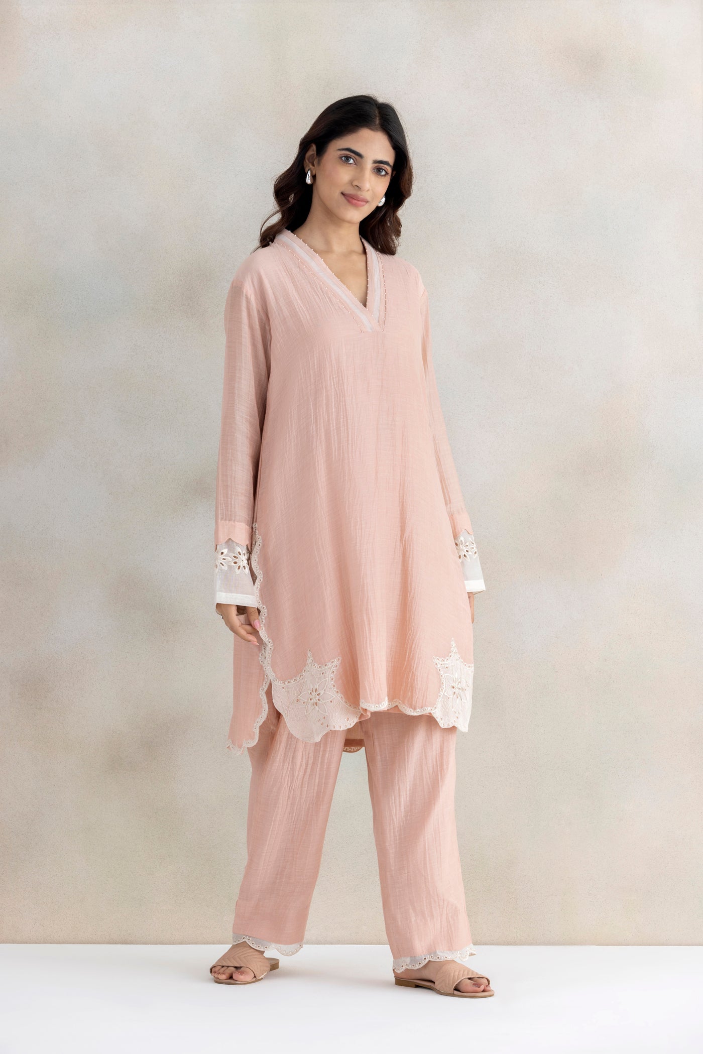 Zari Cutwork Kurta Set