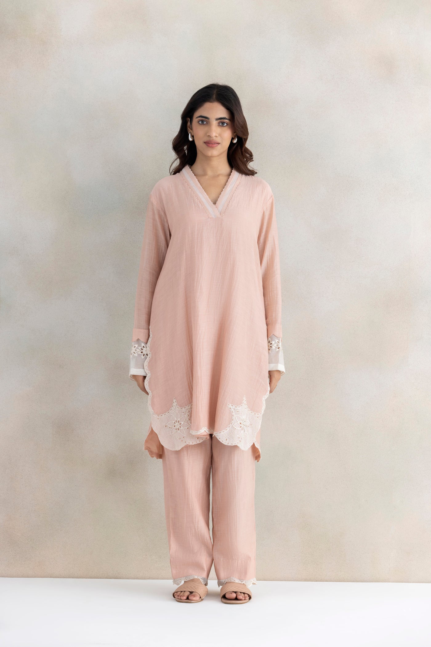 Zari Cutwork Kurta Set