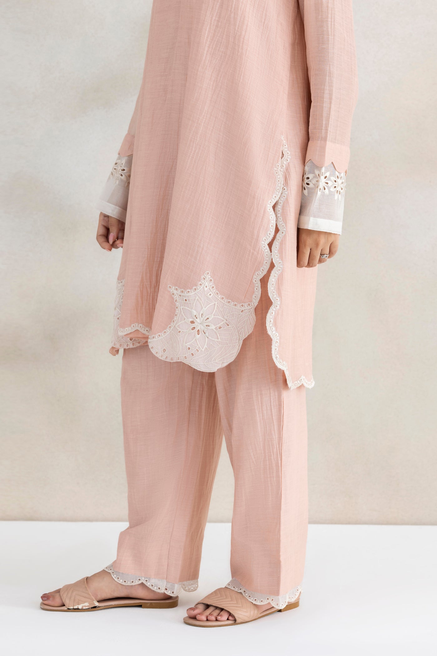 Zari Cutwork Kurta Set