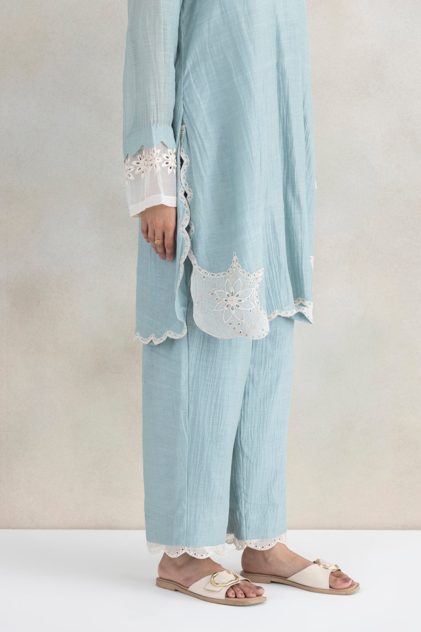 Zari Cutwork Kurta Set
