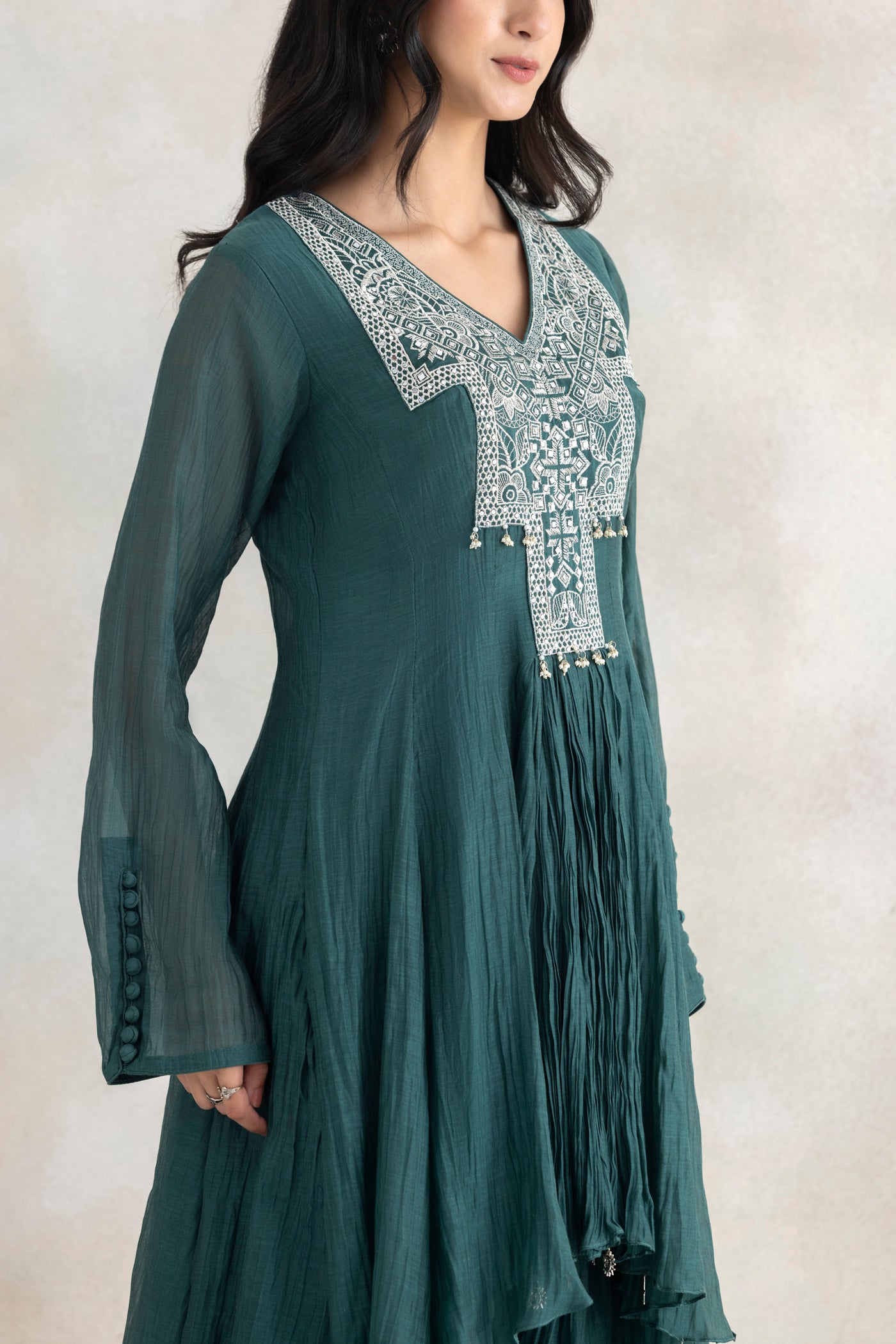 Zari Mirror Sharara Set