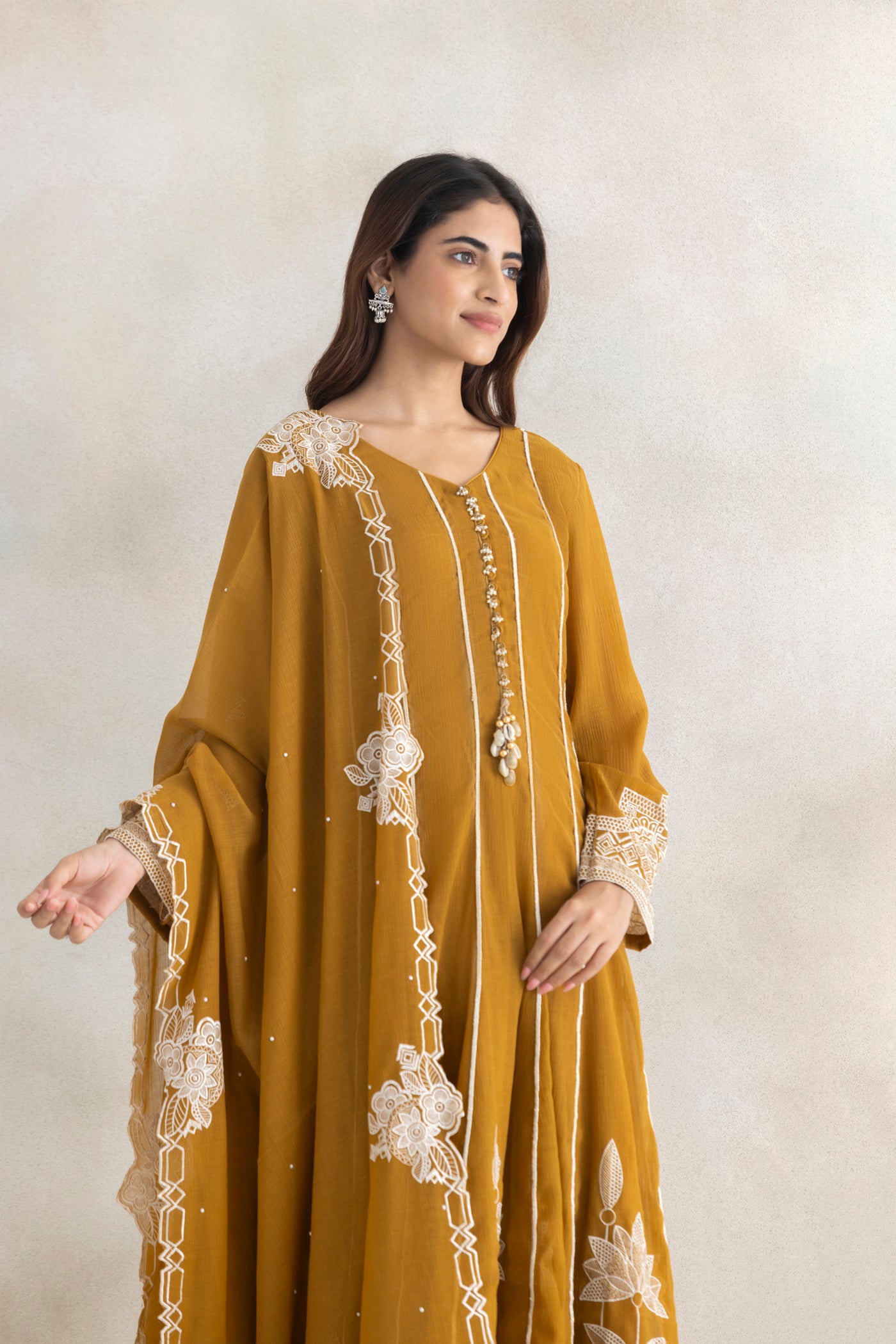 Lace Noor Anarkali Set