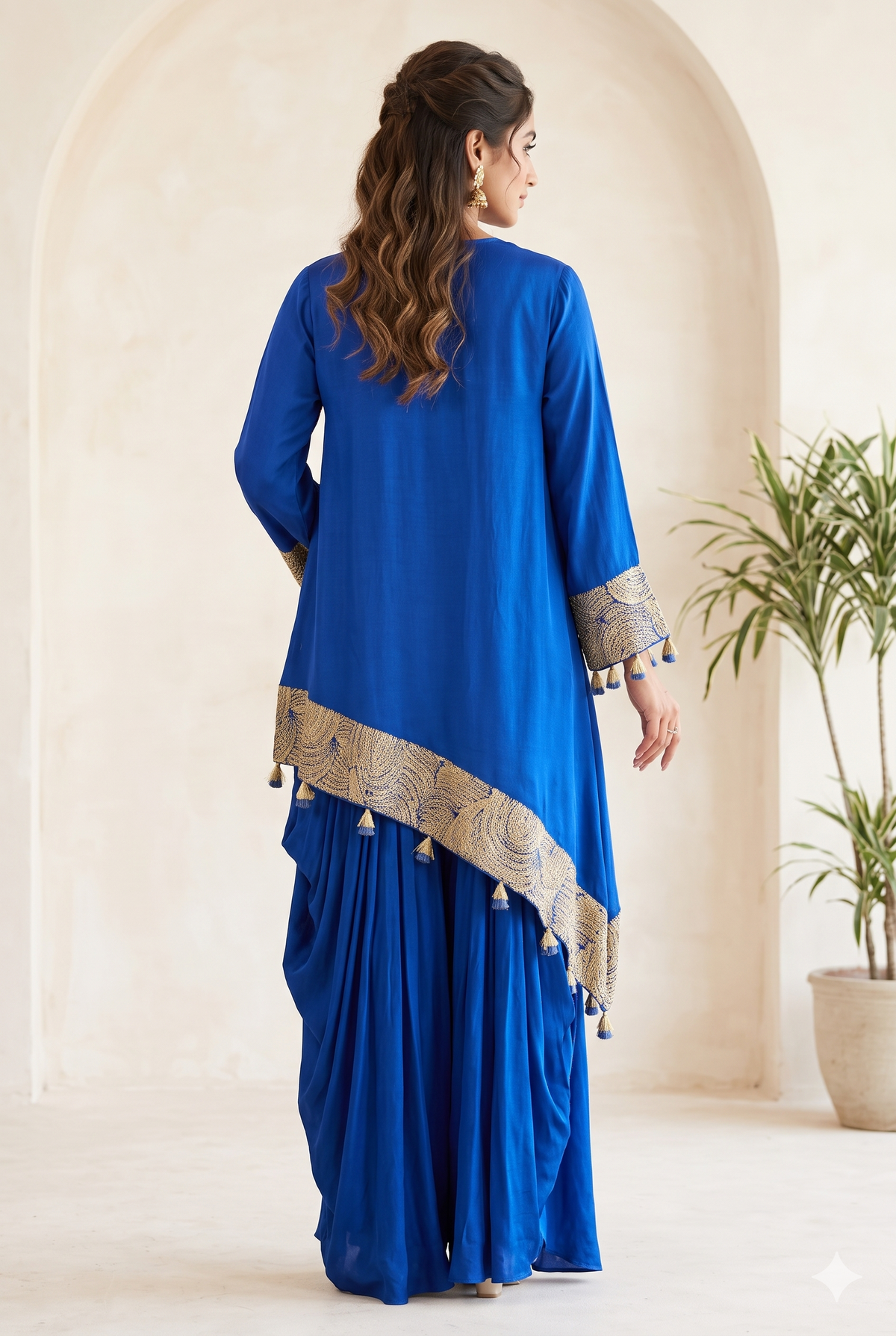Gema Cobalt Blue Plazo Set