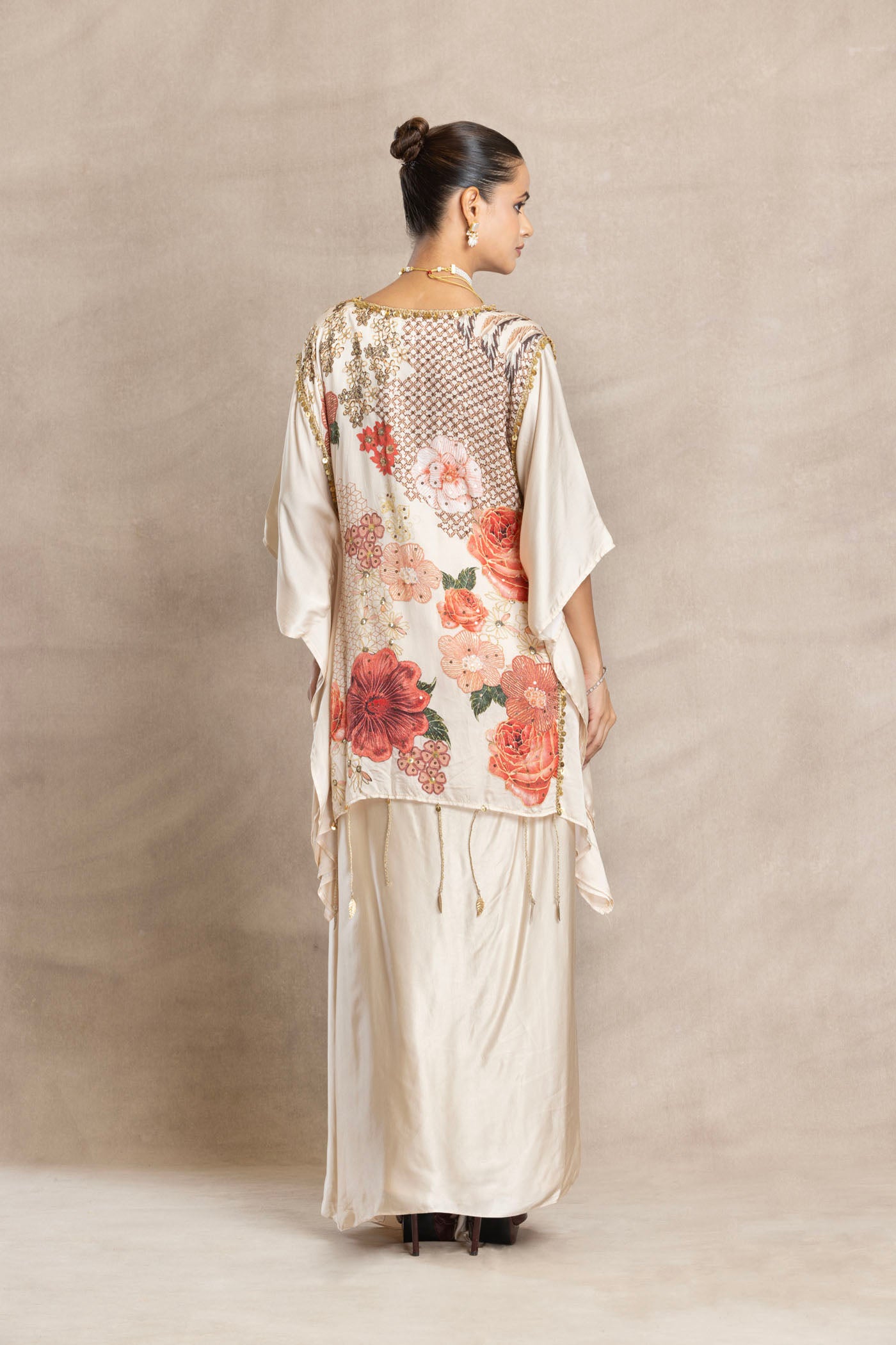 COVE Short Kaftan with Drape Skirt