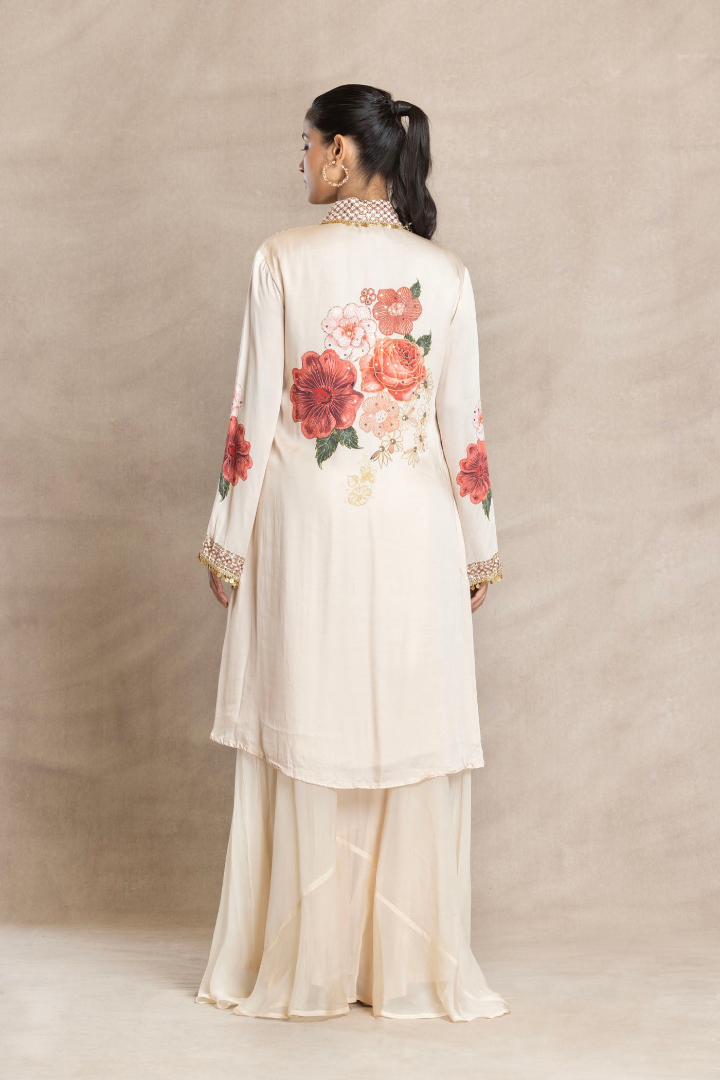 OCEAN A-line Long Kurta with Flared Palazzo