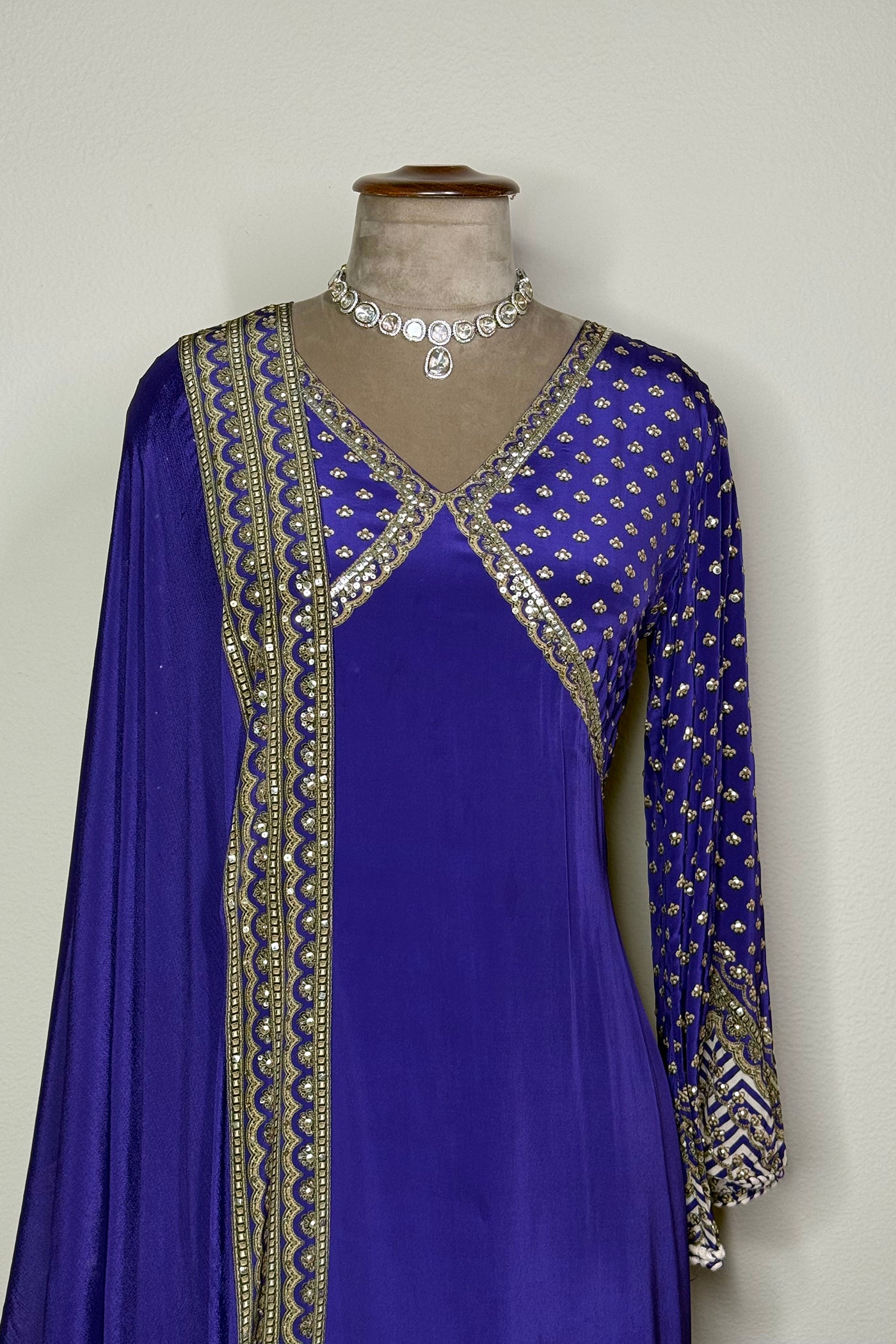 Harini A-Line Kurta with Loose Pants and Printed Dupatta