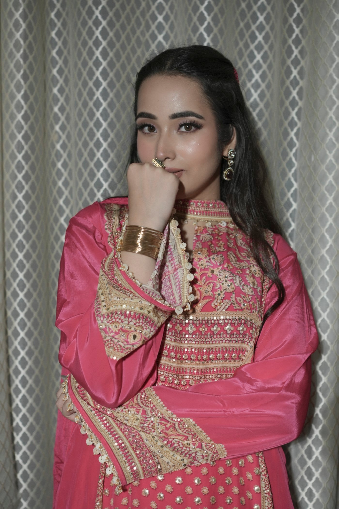 Ajnara Long Shirt and Palazzo Set