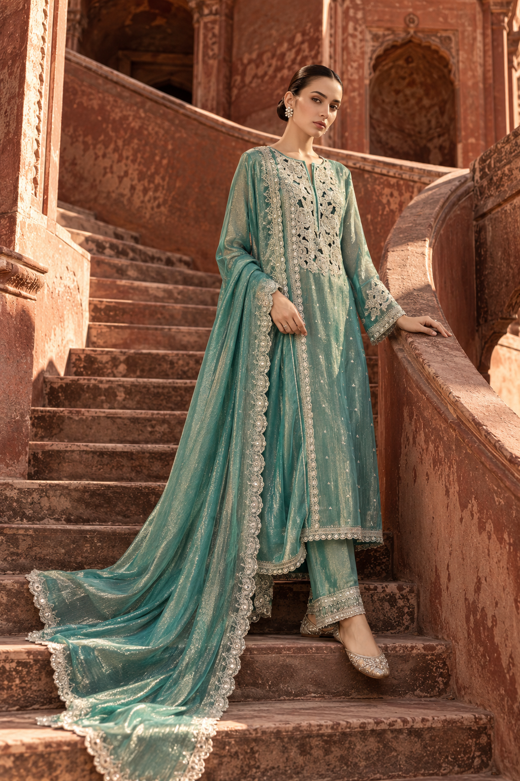Syha Green Suit Set