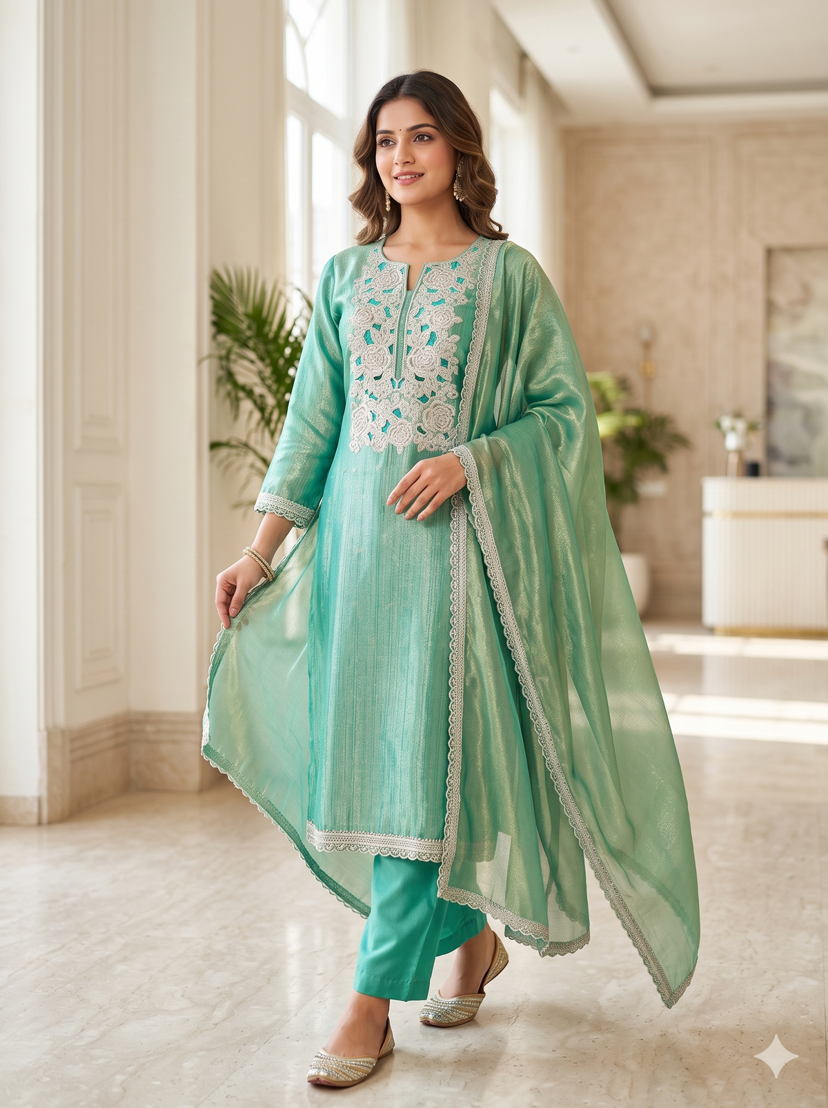 Syha Green Suit Set