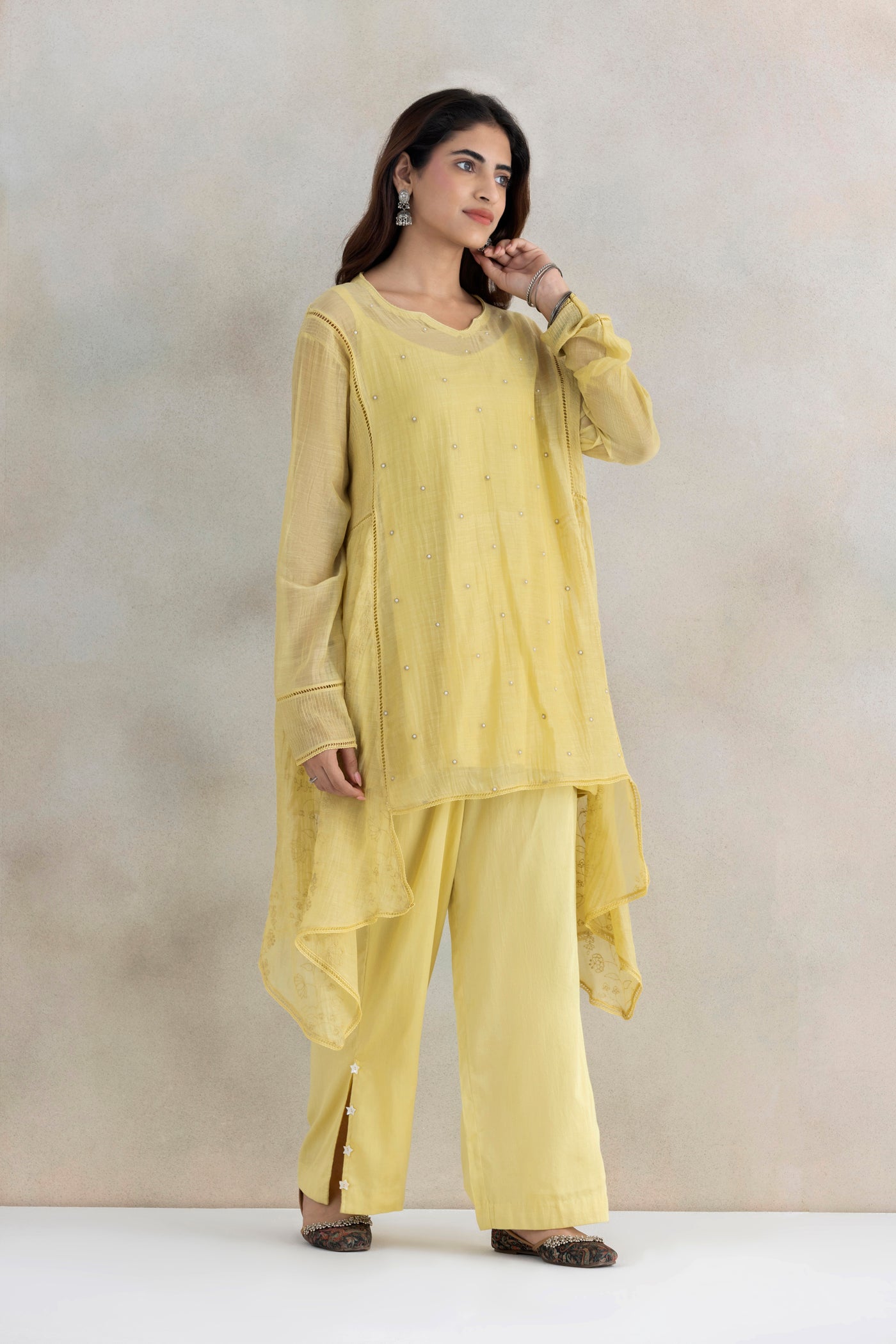 Kaya Drop Cut Kurta Set