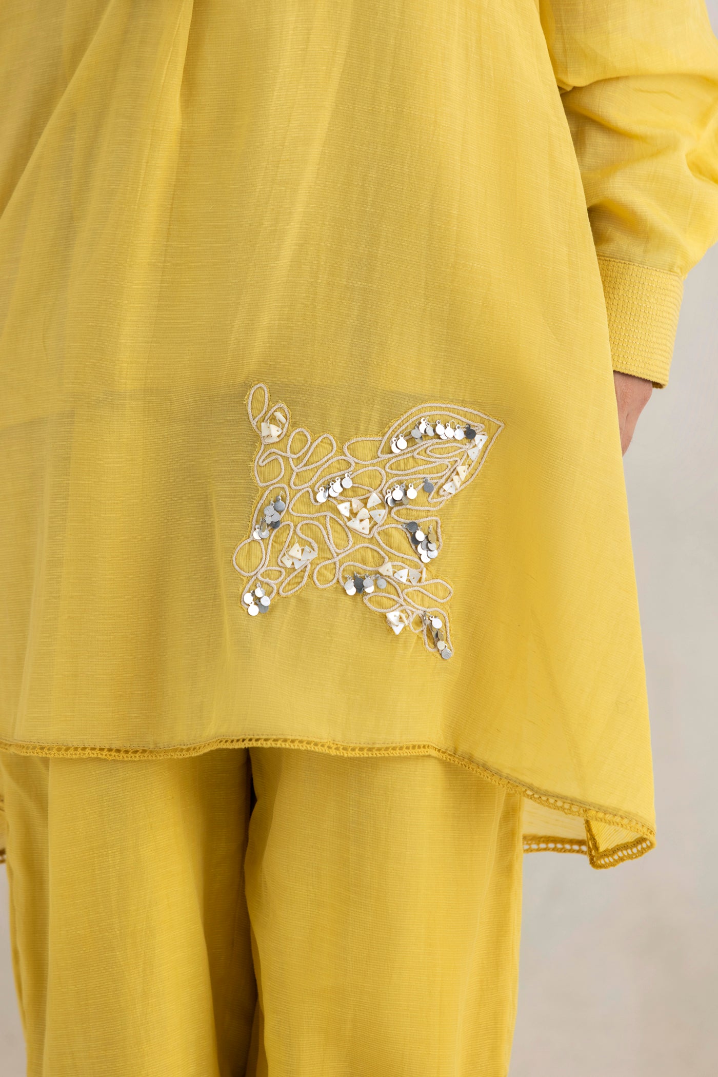 Dori Linen Kurta Set