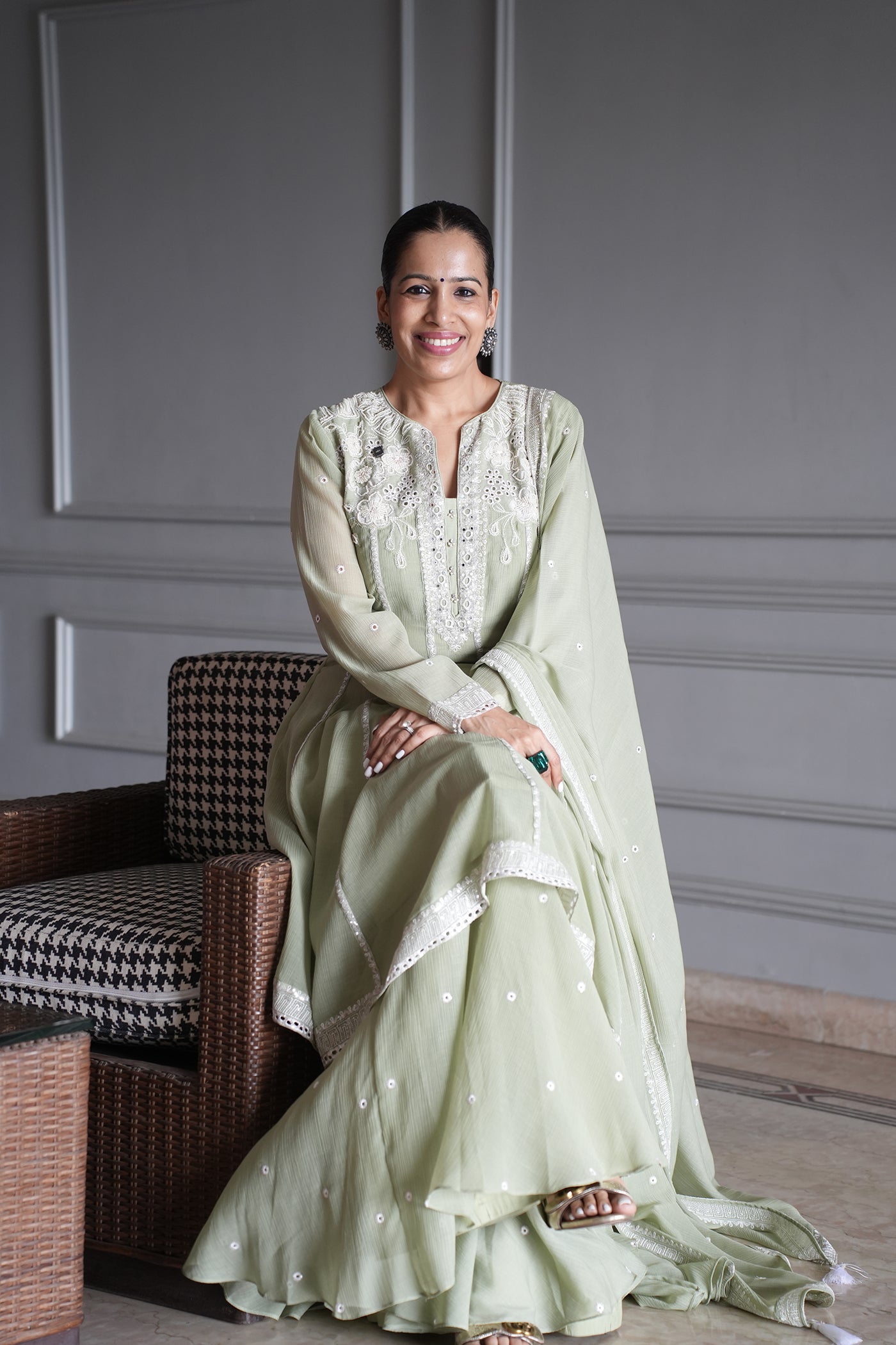 Nisha In Pastel Noor Suit Set