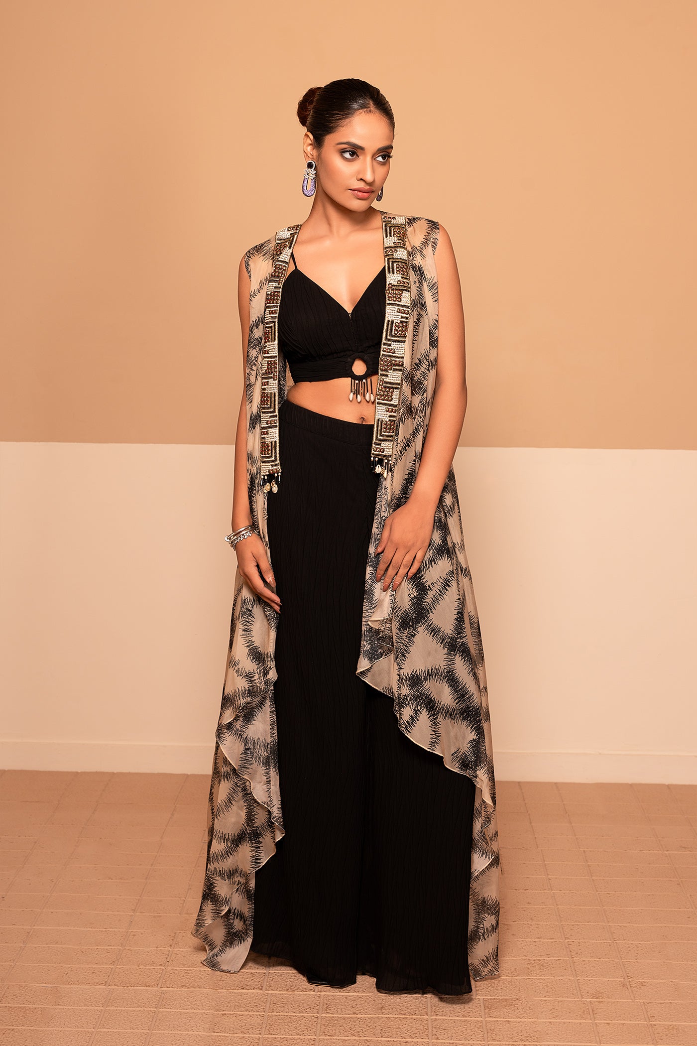 Karen Culotte Blouse Set