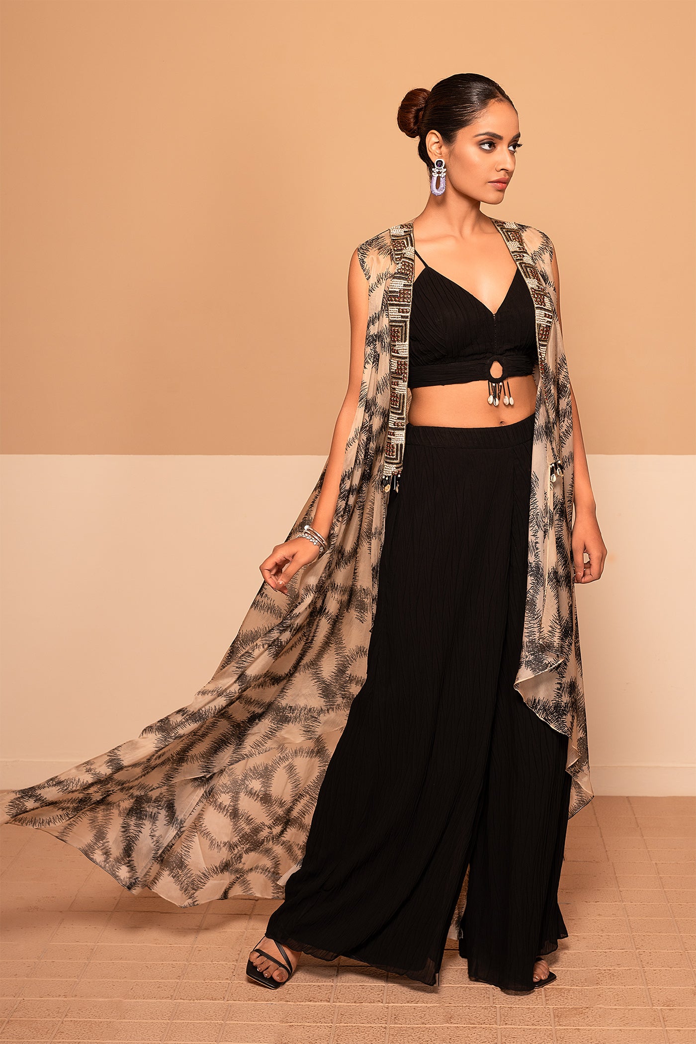 Karen Culotte Blouse Set