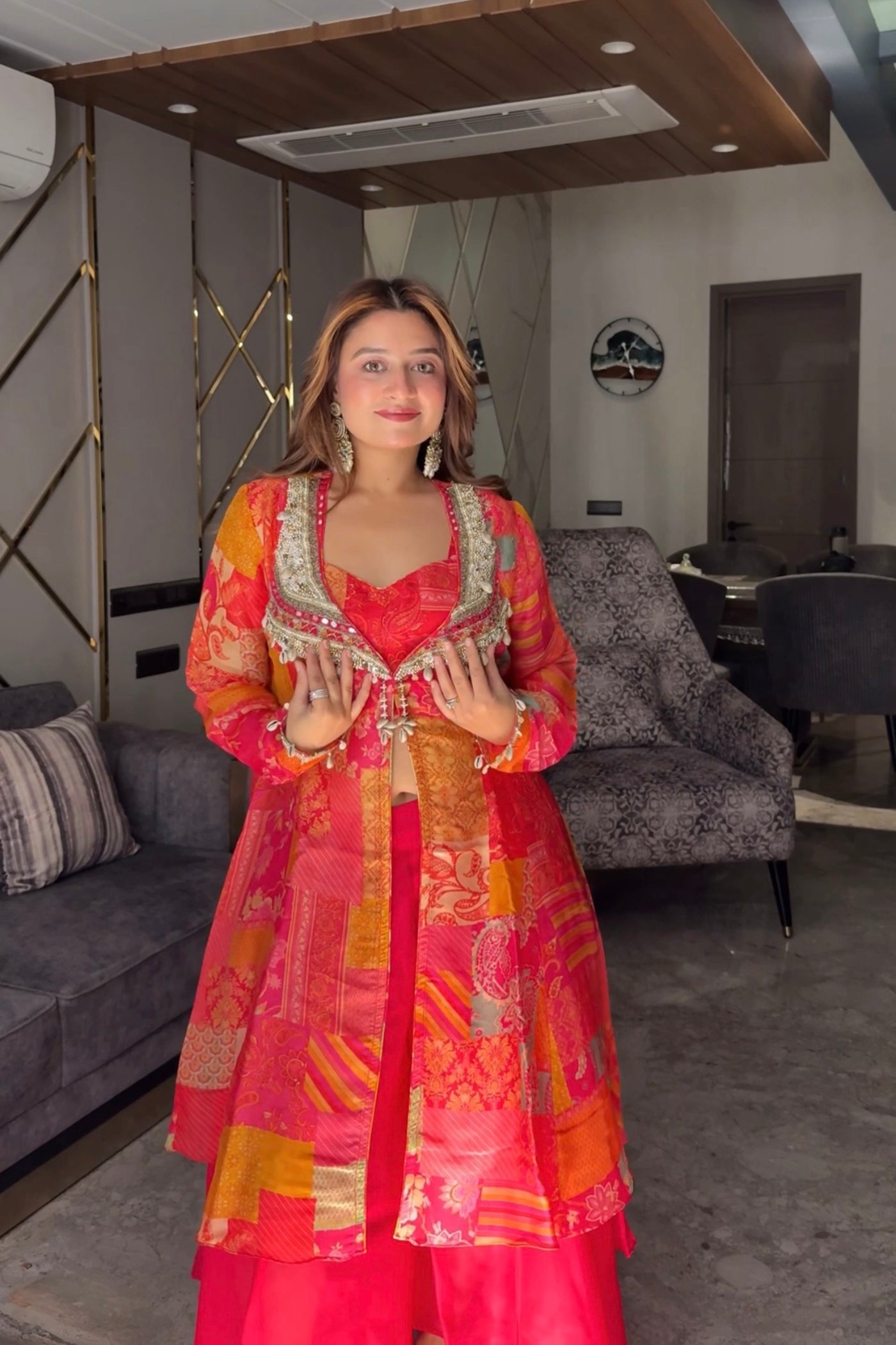 Ritika Bhandari In Vyana Cape Couture Set