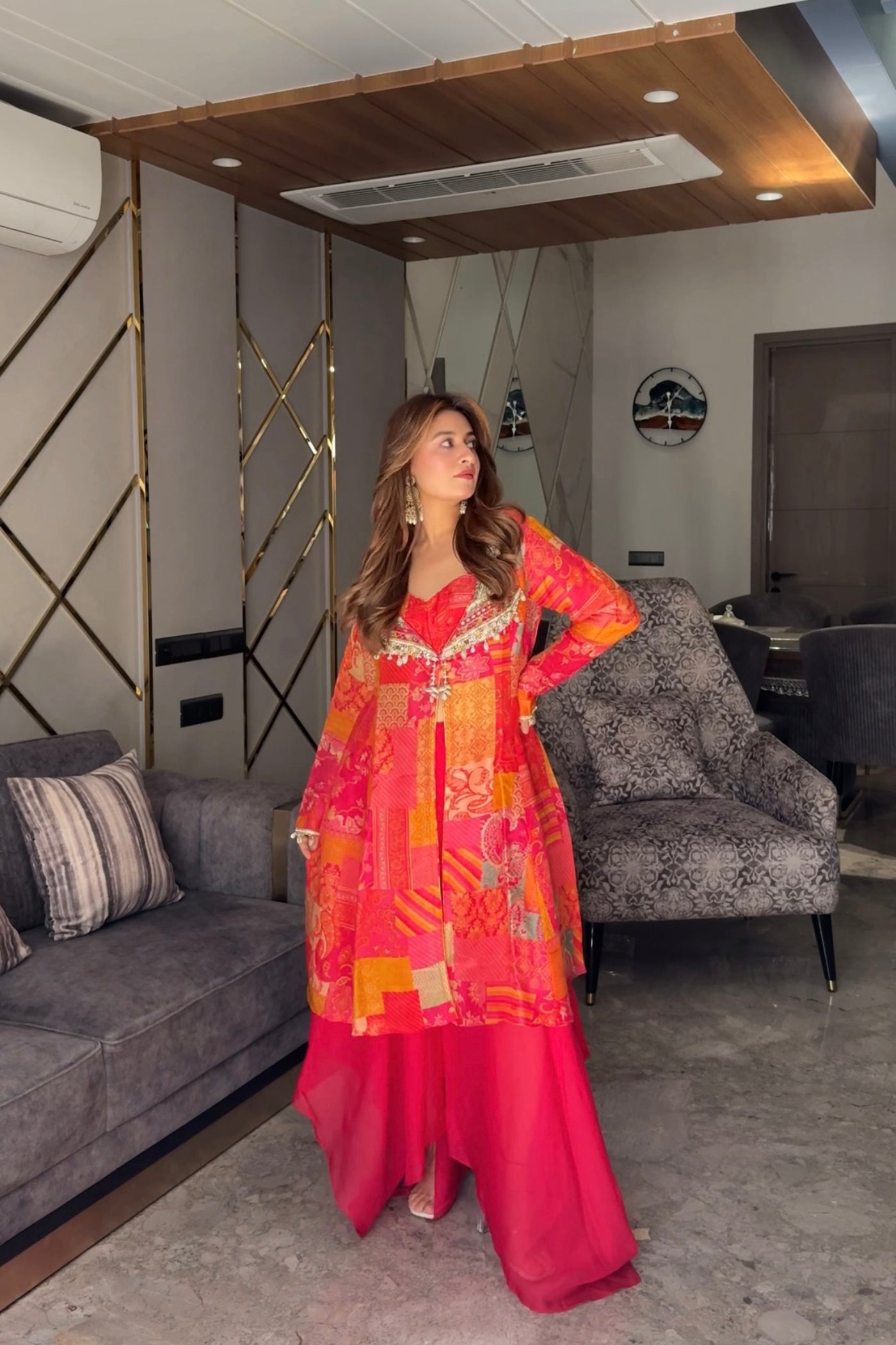 Ritika Bhandari In Vyana Cape Couture Set