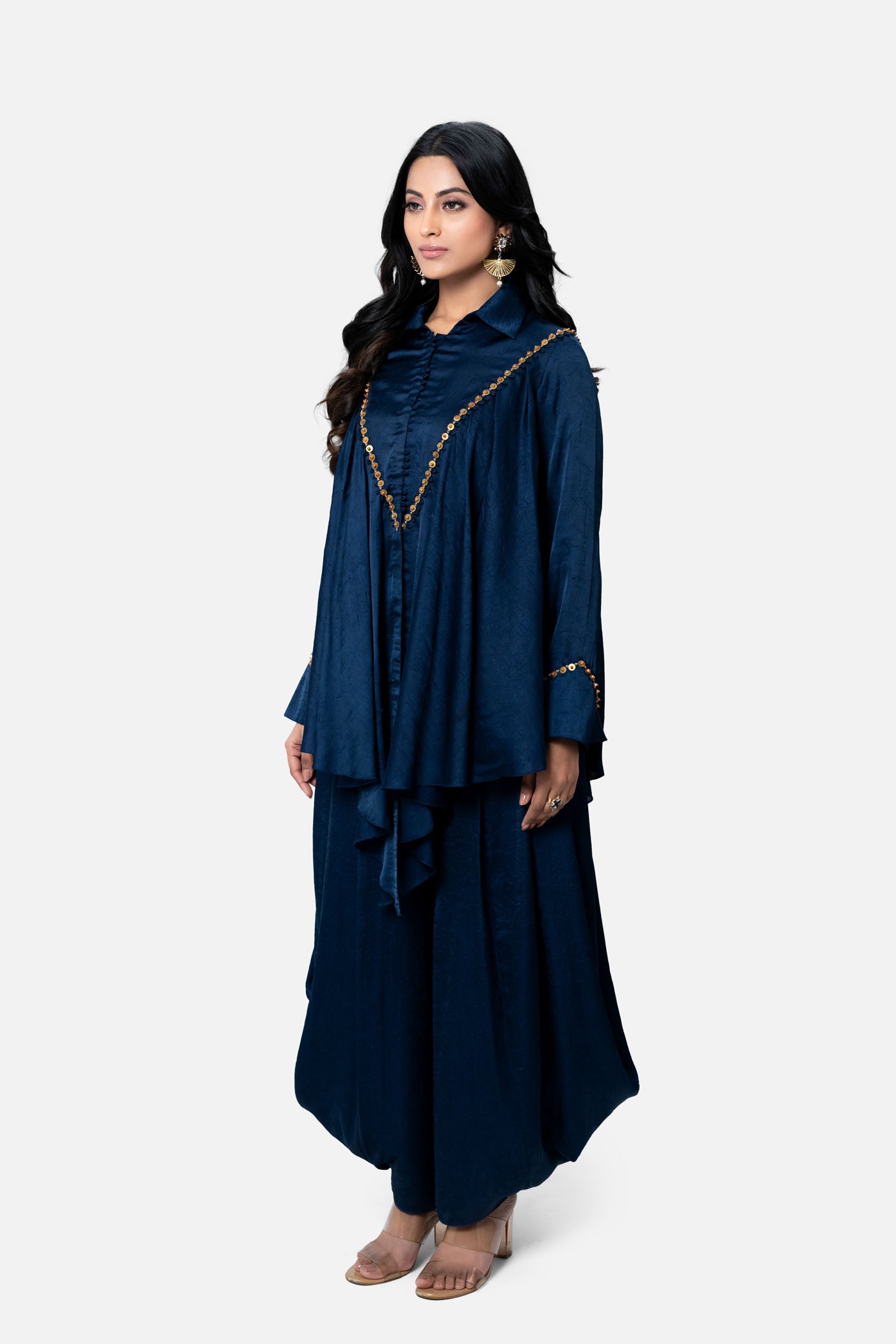Mehwish Peplum top with Cowl Pants