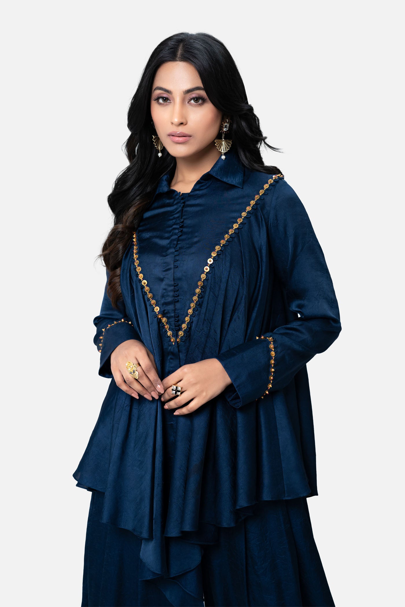 Mehwish Peplum top with Cowl Pants