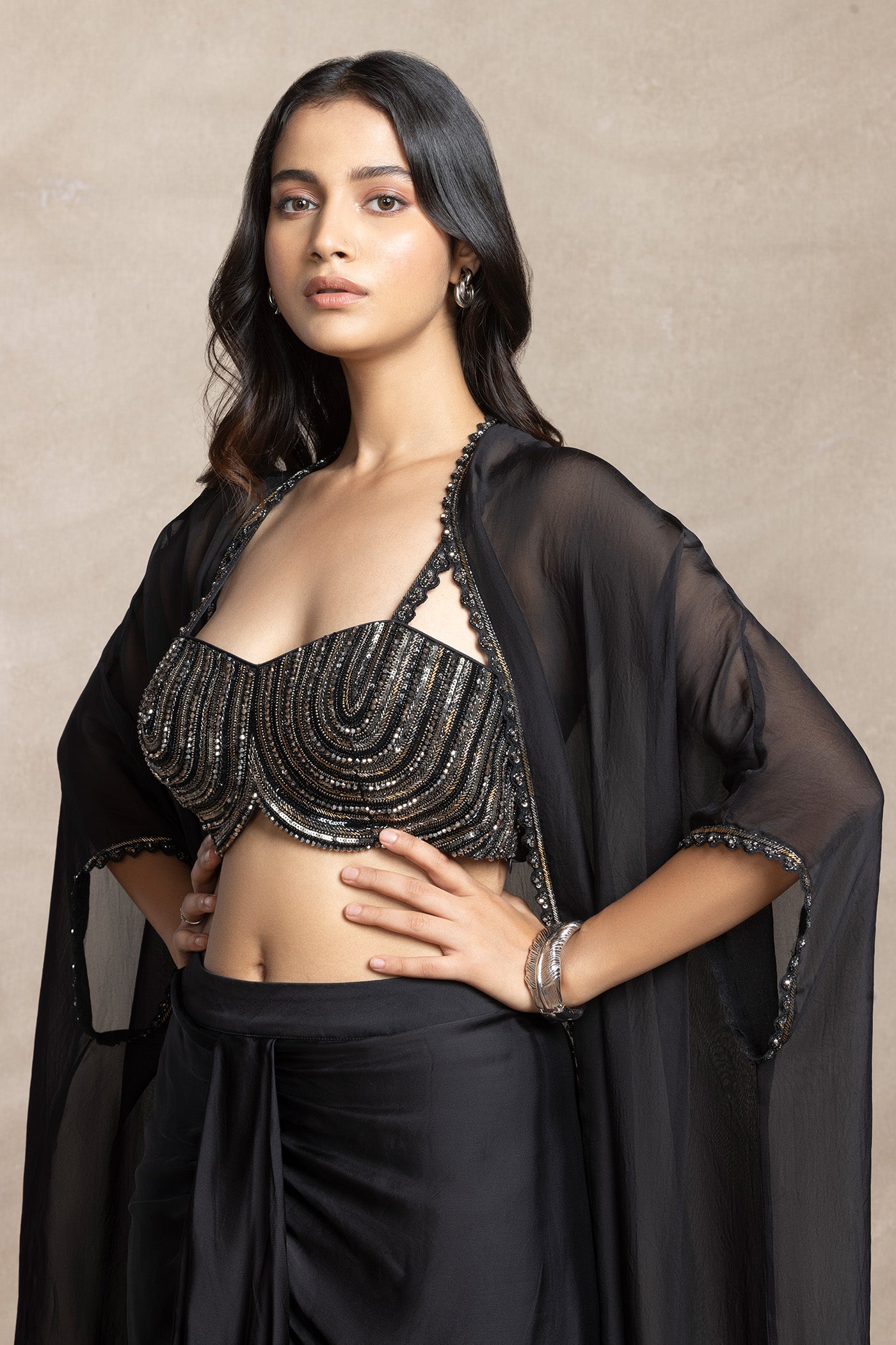 Capella Drape Dhoti Set