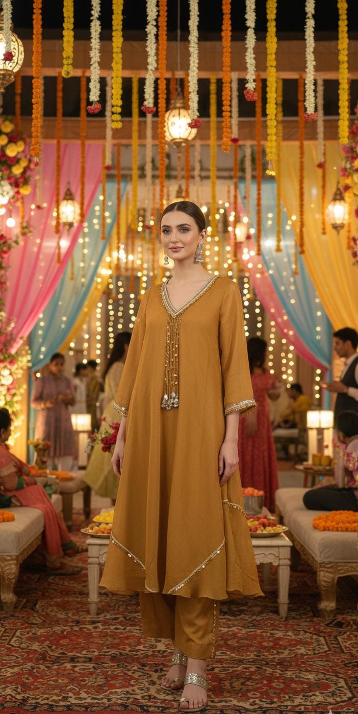 Seren A-Line Palaazo Set