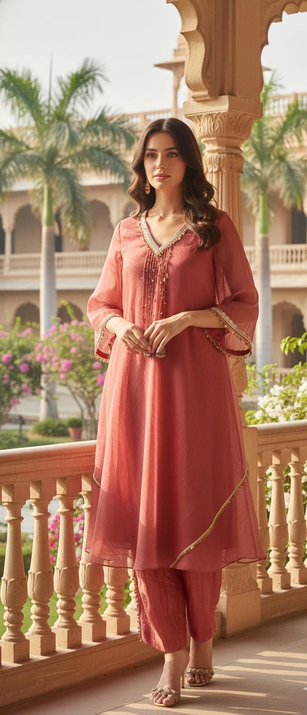 Seren A-Line Palaazo Set