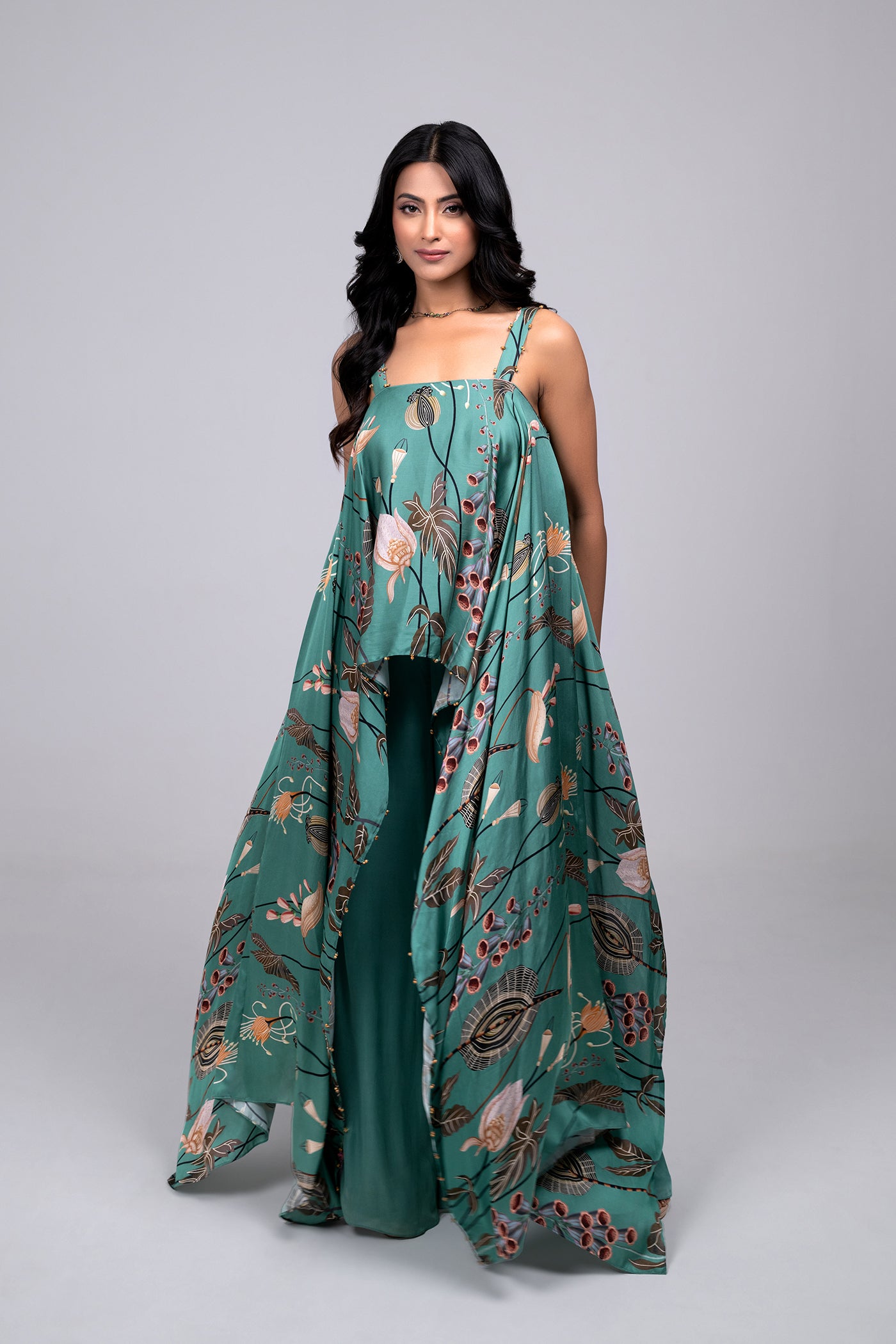 Ela Long Asymmetric Top And Palazzo Set