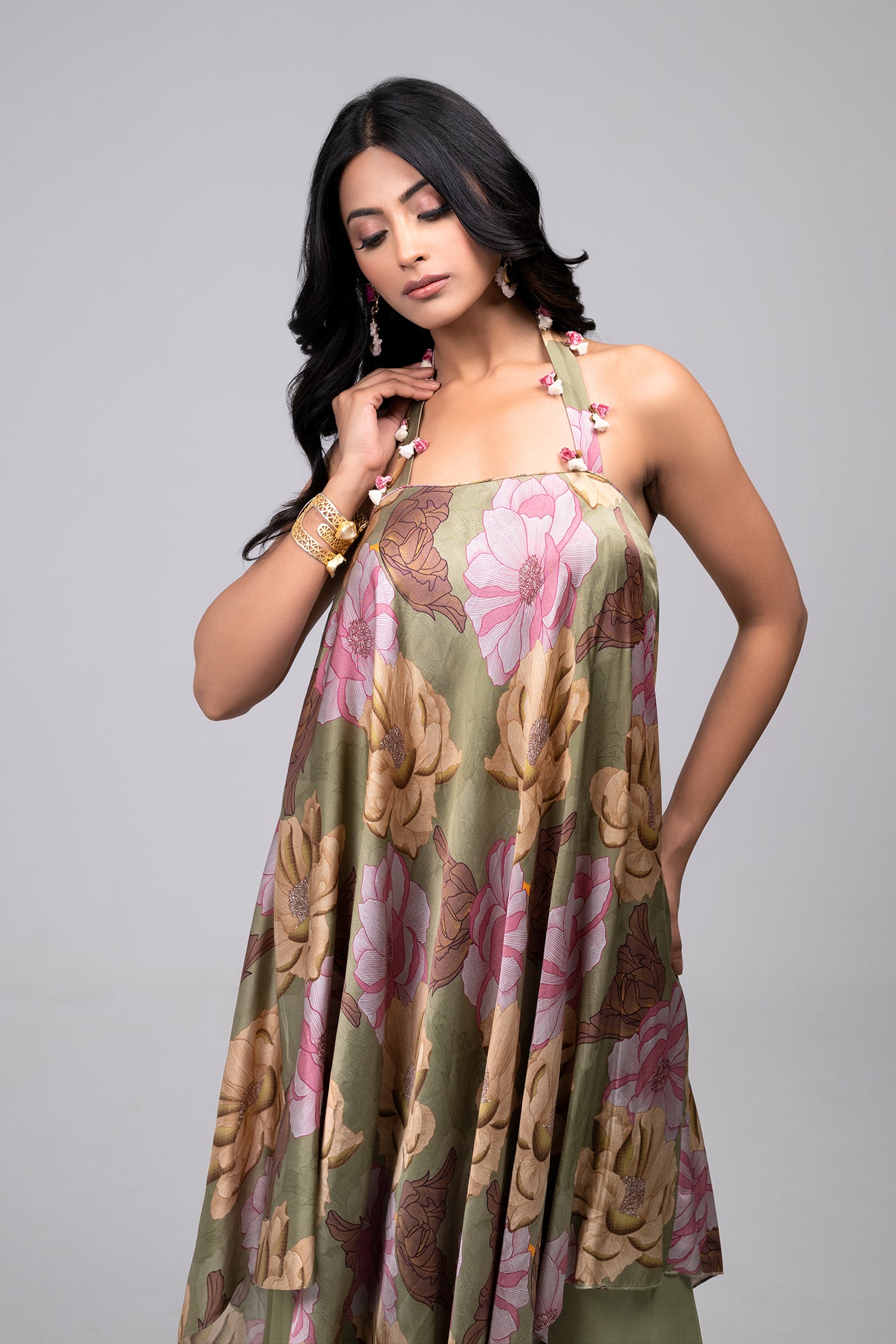 Dollie Asymmetric Top And Palazzo Set