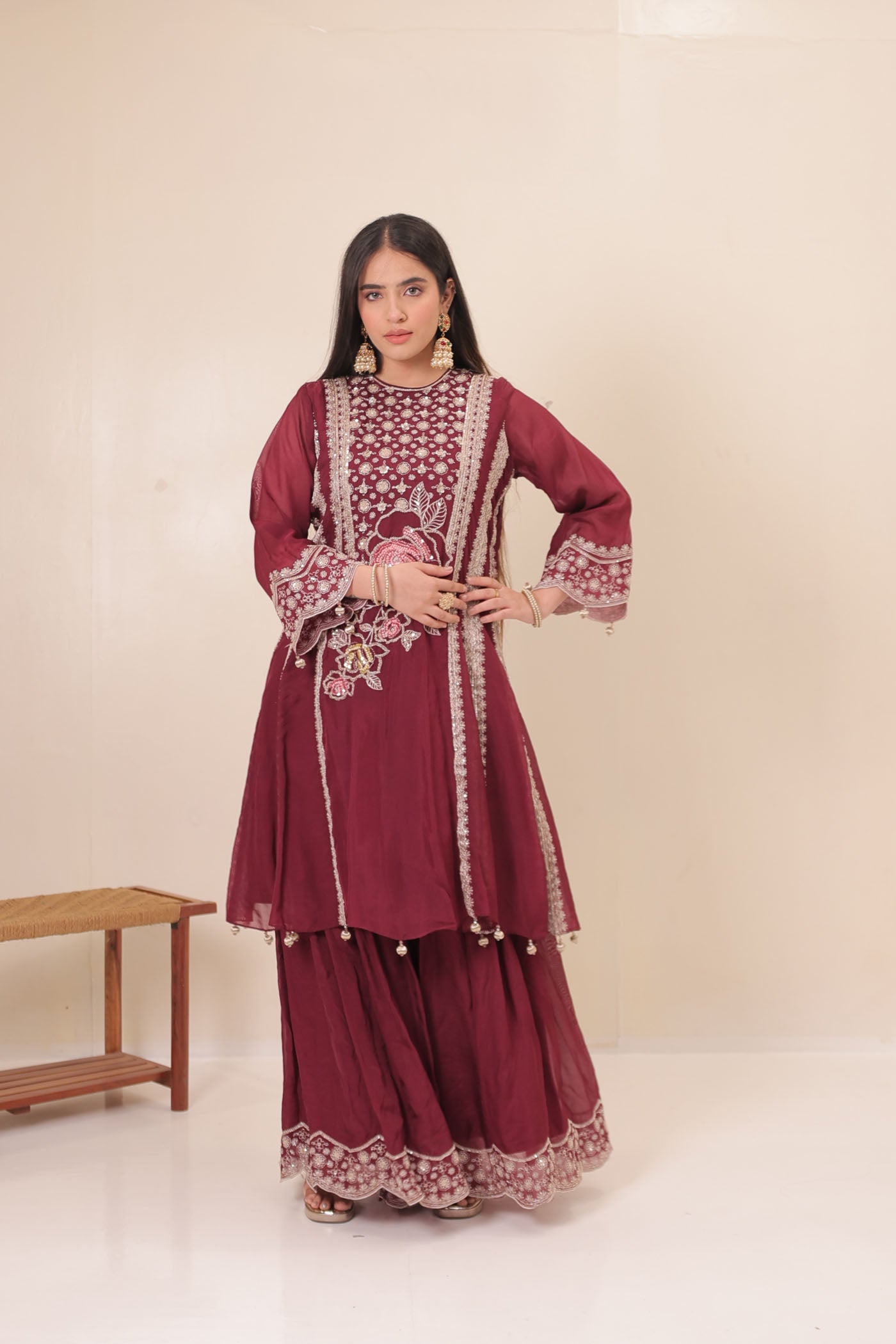 Ahira Sharara Suit Set With Dupatta