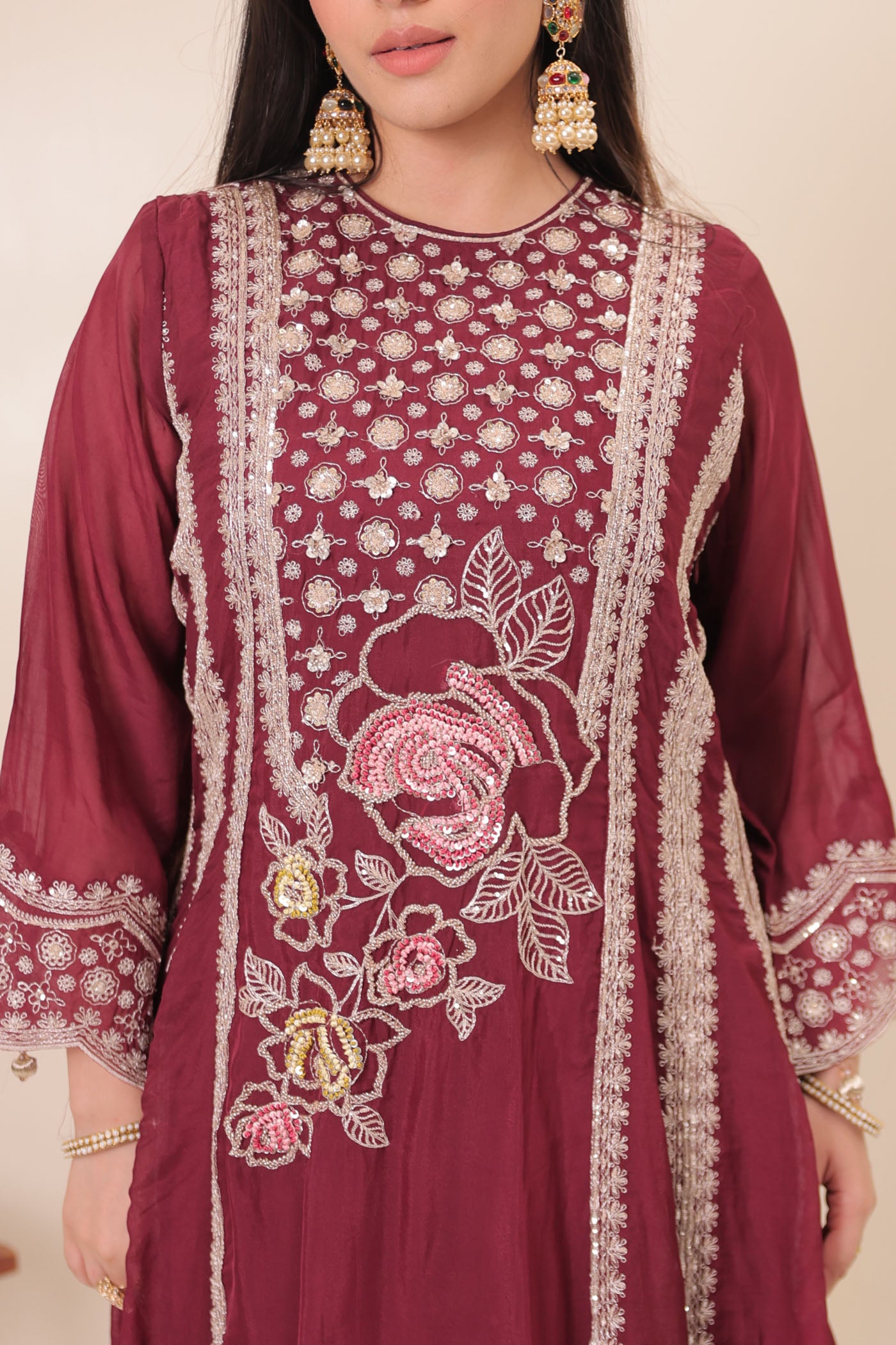 Ahira Sharara Suit Set With Dupatta