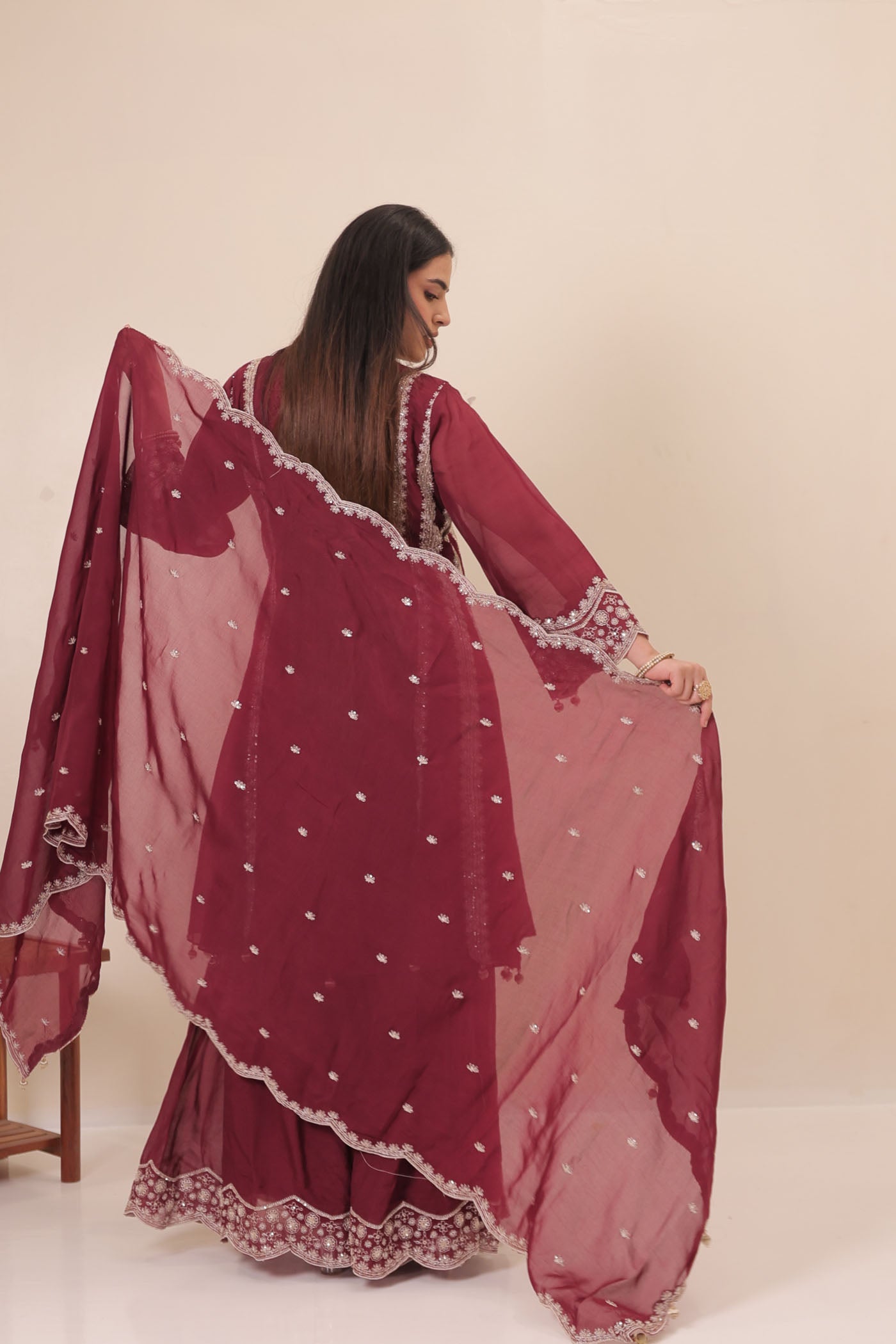 Ahira Sharara Suit Set With Dupatta