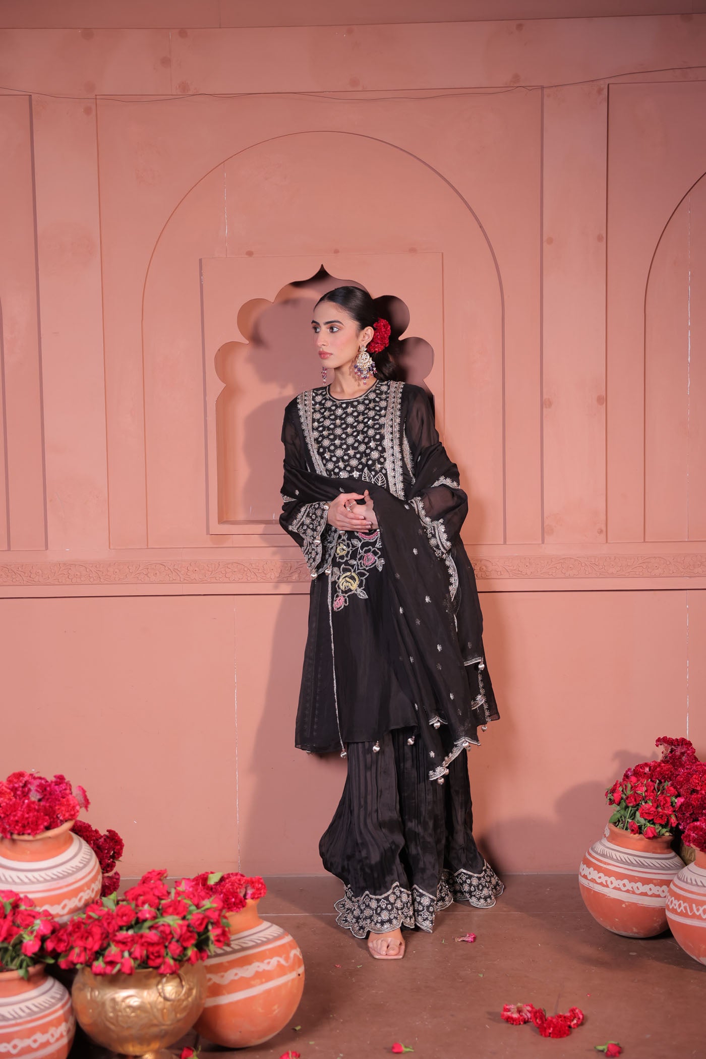 Ahira Sharara Suit Set With Dupatta