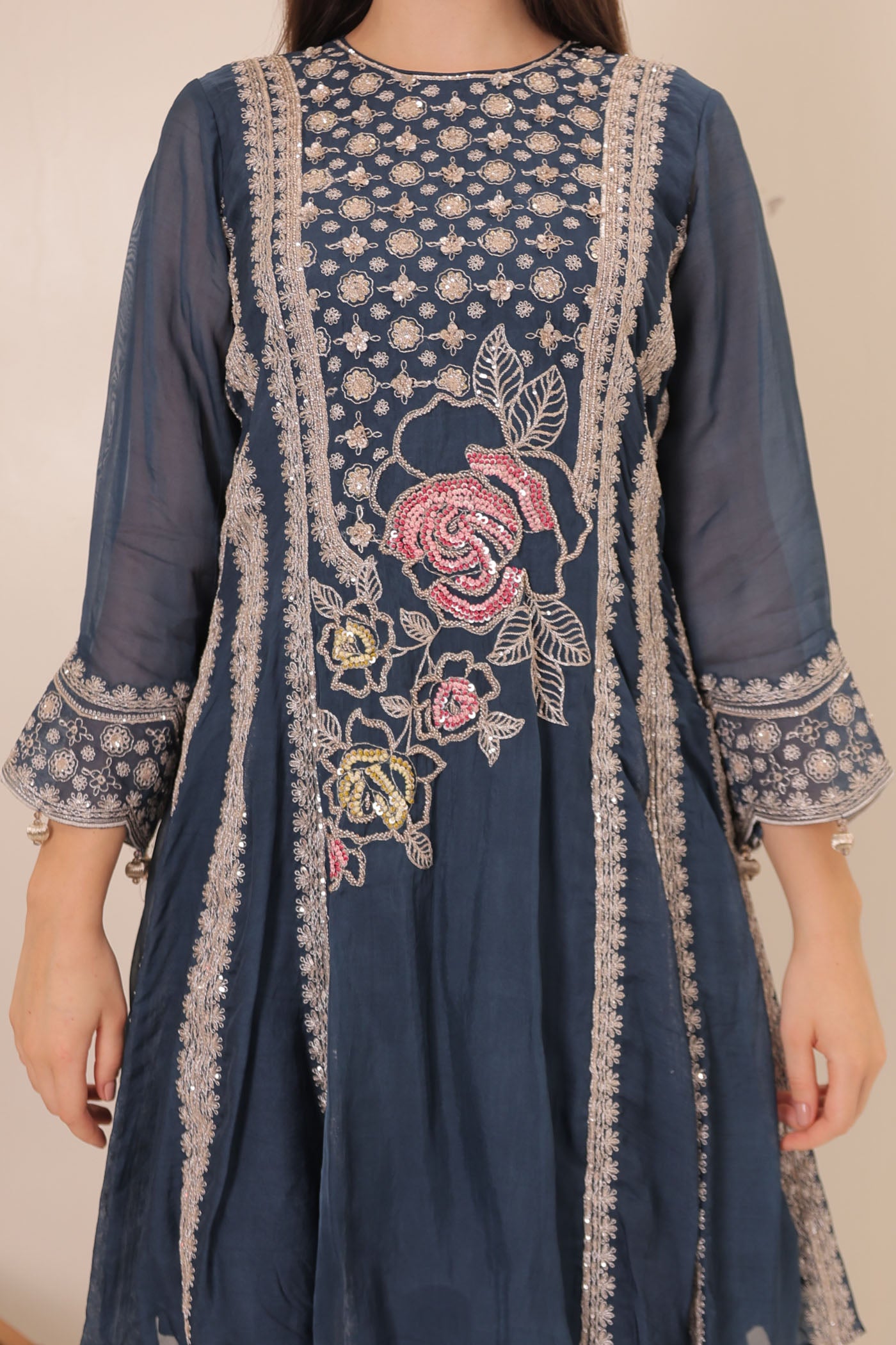 Ahira Sharara Suit Set With Dupatta