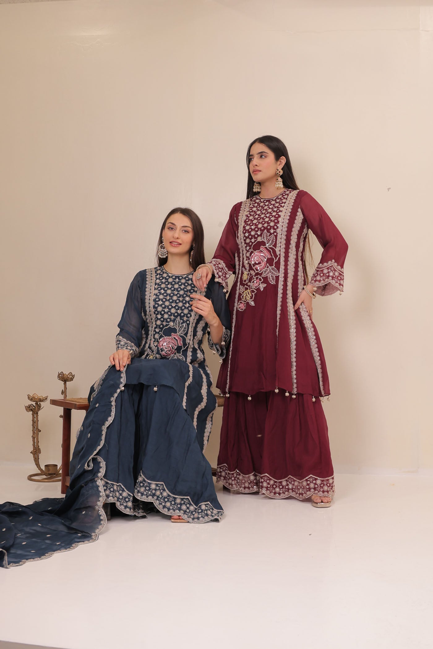 Ahira Sharara Suit Set With Dupatta